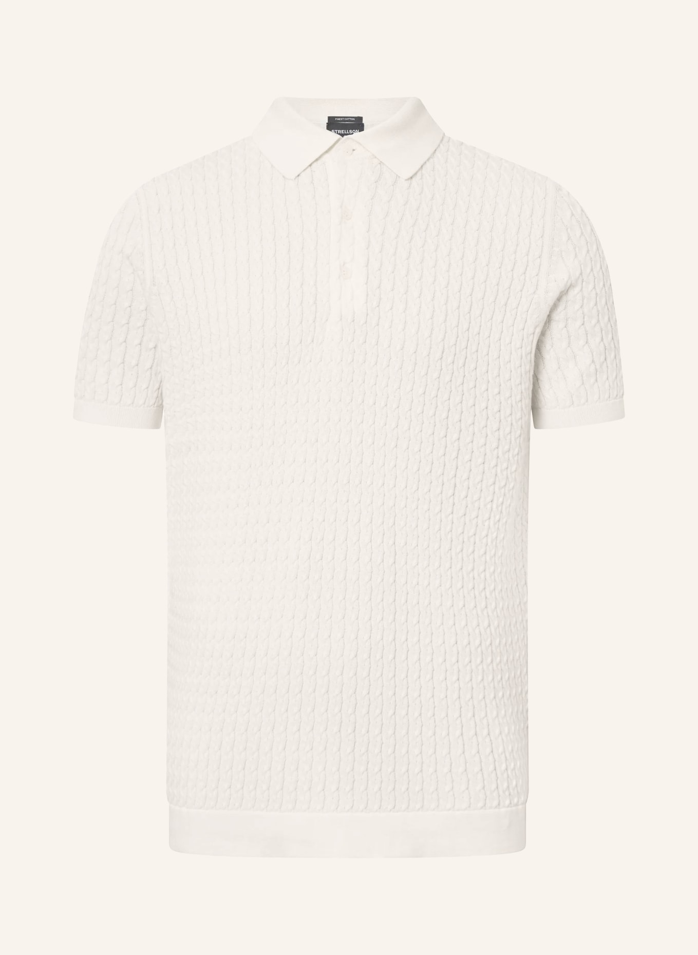 STRELLSON Strick-Poloshirt ADRIAN: WEISS