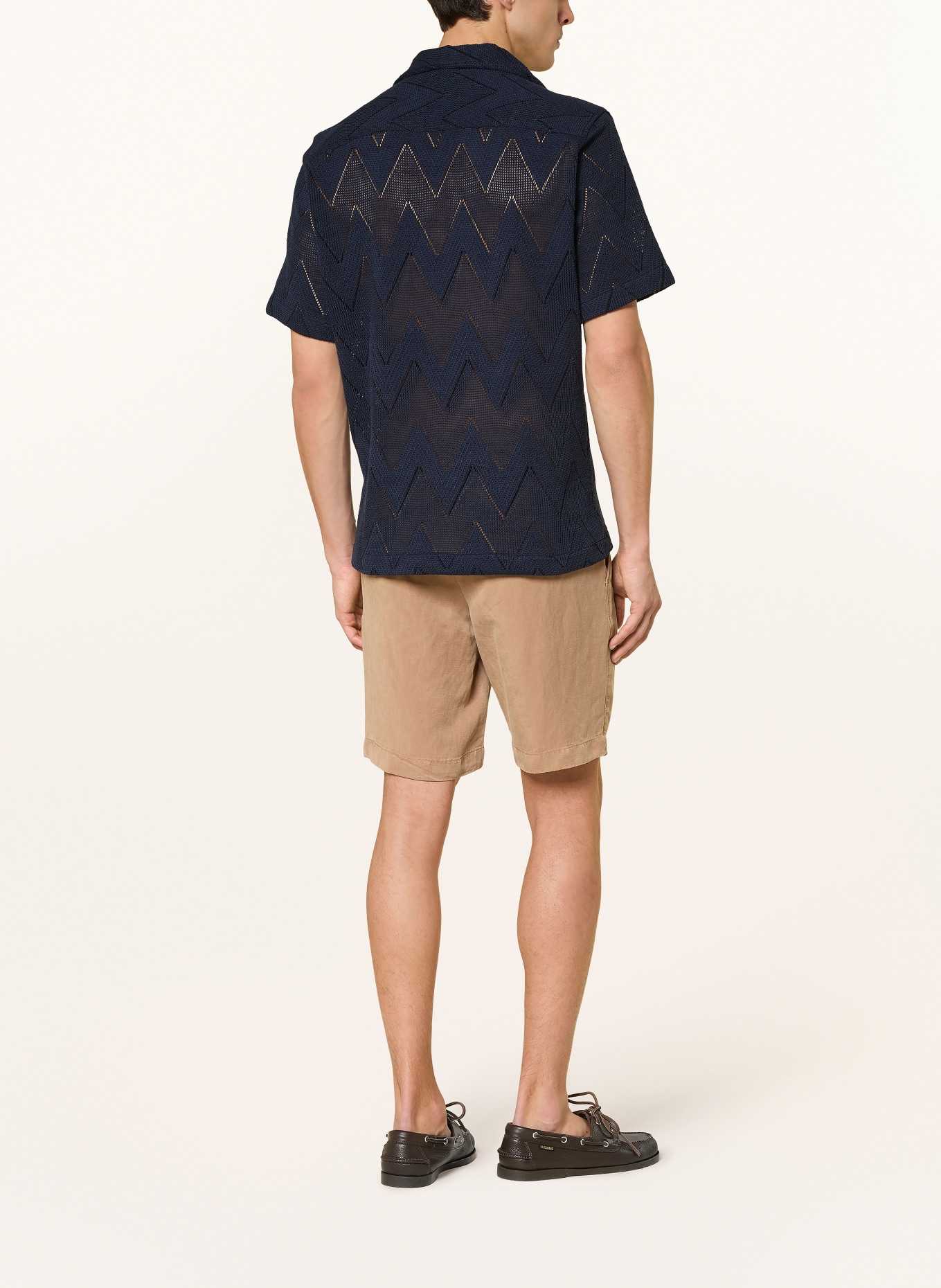 STRELLSON Strick-Resorthemd CLINT Regular Fit: DUNKELBLAU