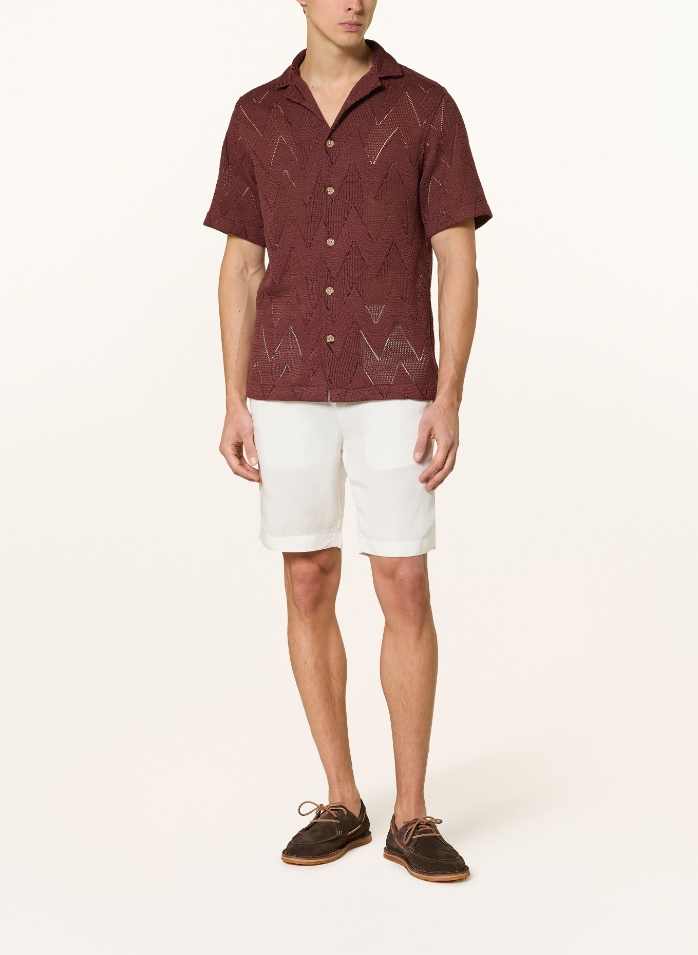 STRELLSON Koszulka z dzianiny CLINT Regular Fit: CIEMNOCZERWONY