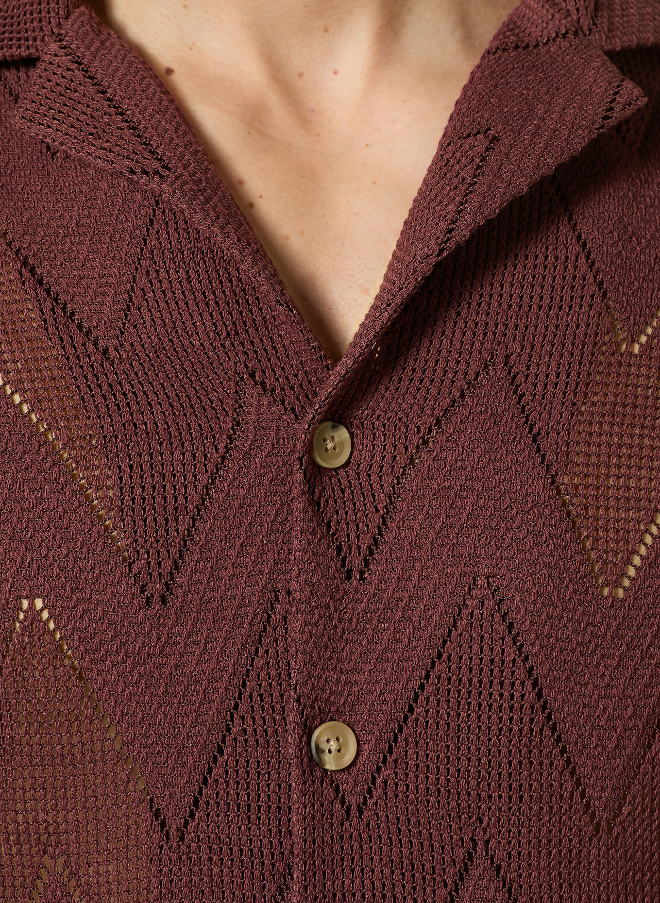 STRELLSON Koszulka z dzianiny CLINT Regular Fit: CIEMNOCZERWONY