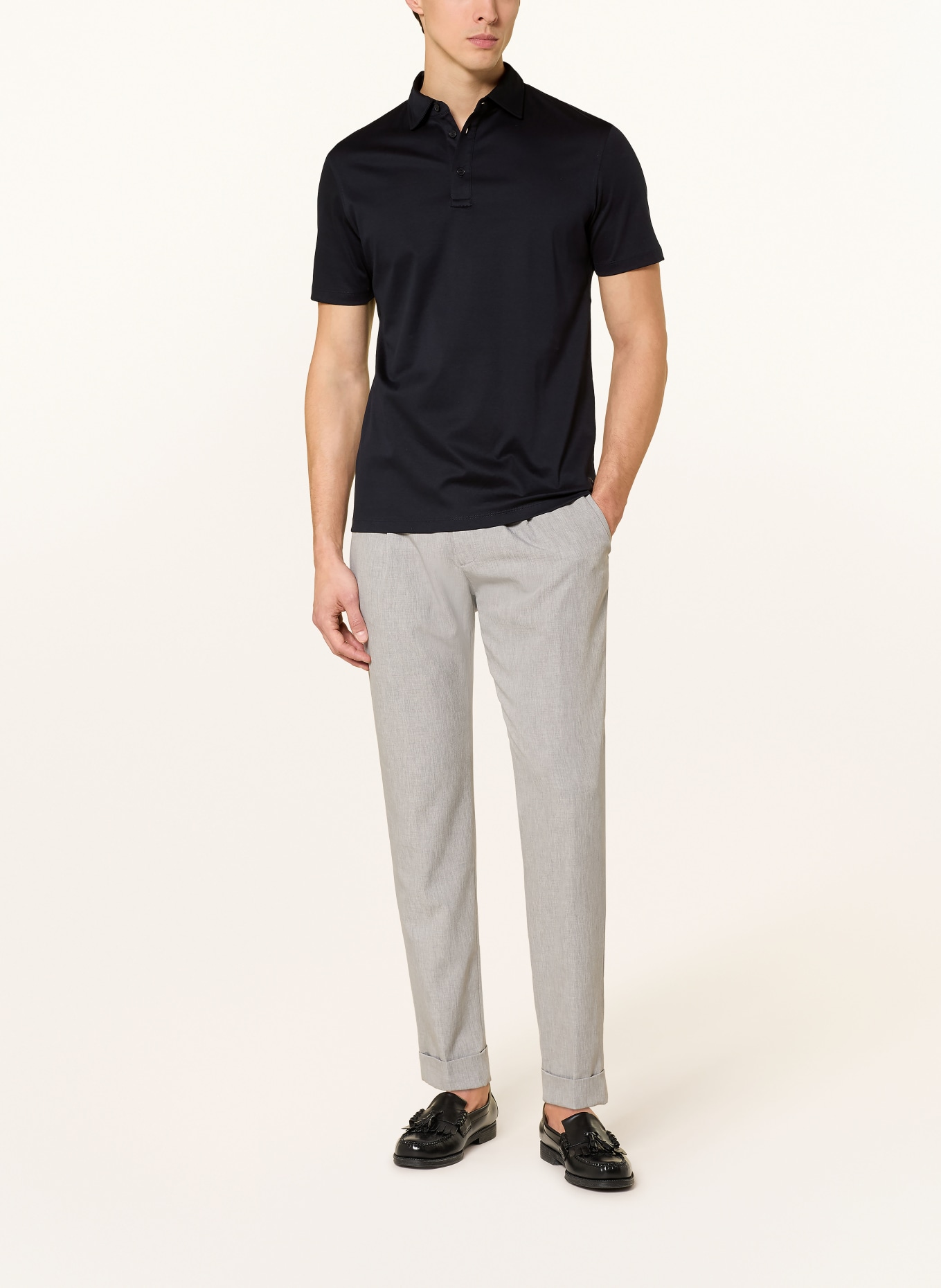 STRELLSON Jersey-Poloshirt PEPE: DUNKELBLAU