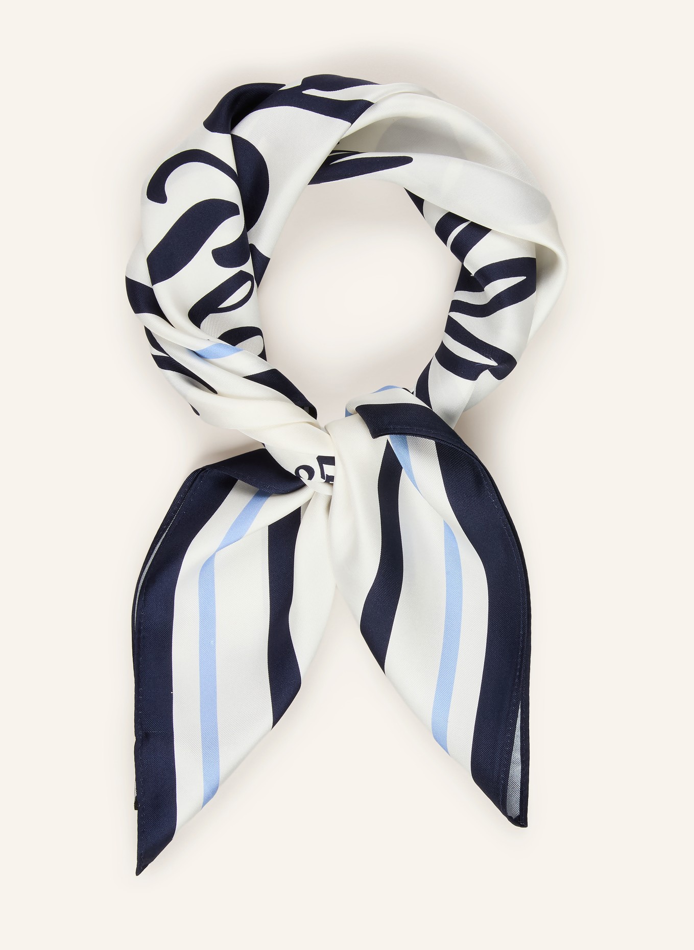 STRELLSON Seidentuch: WEISS / HELLBLAU / DUNKELBLAU