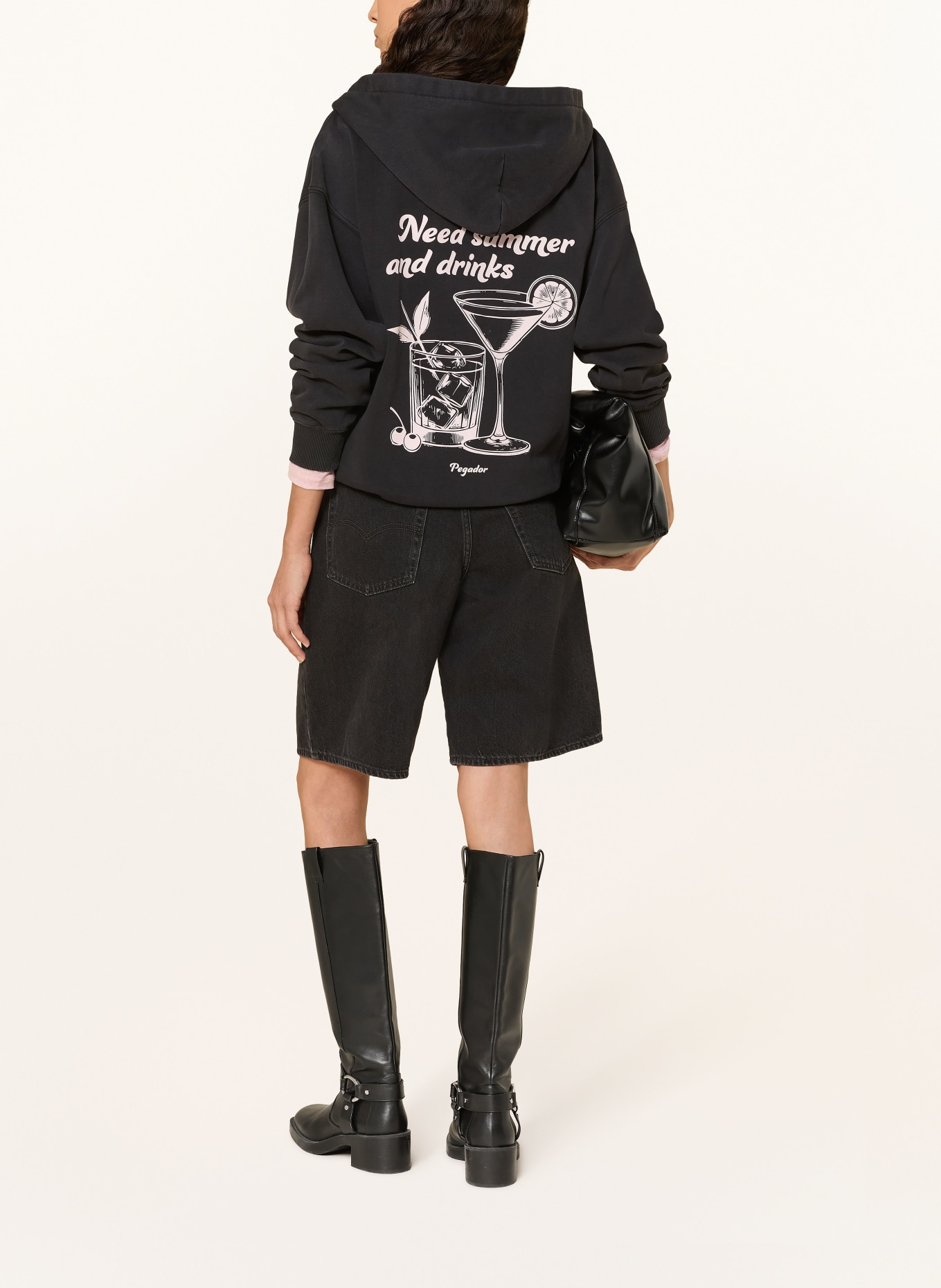 PEGADOR Sweatjacke BRIELLE: SCHWARZ