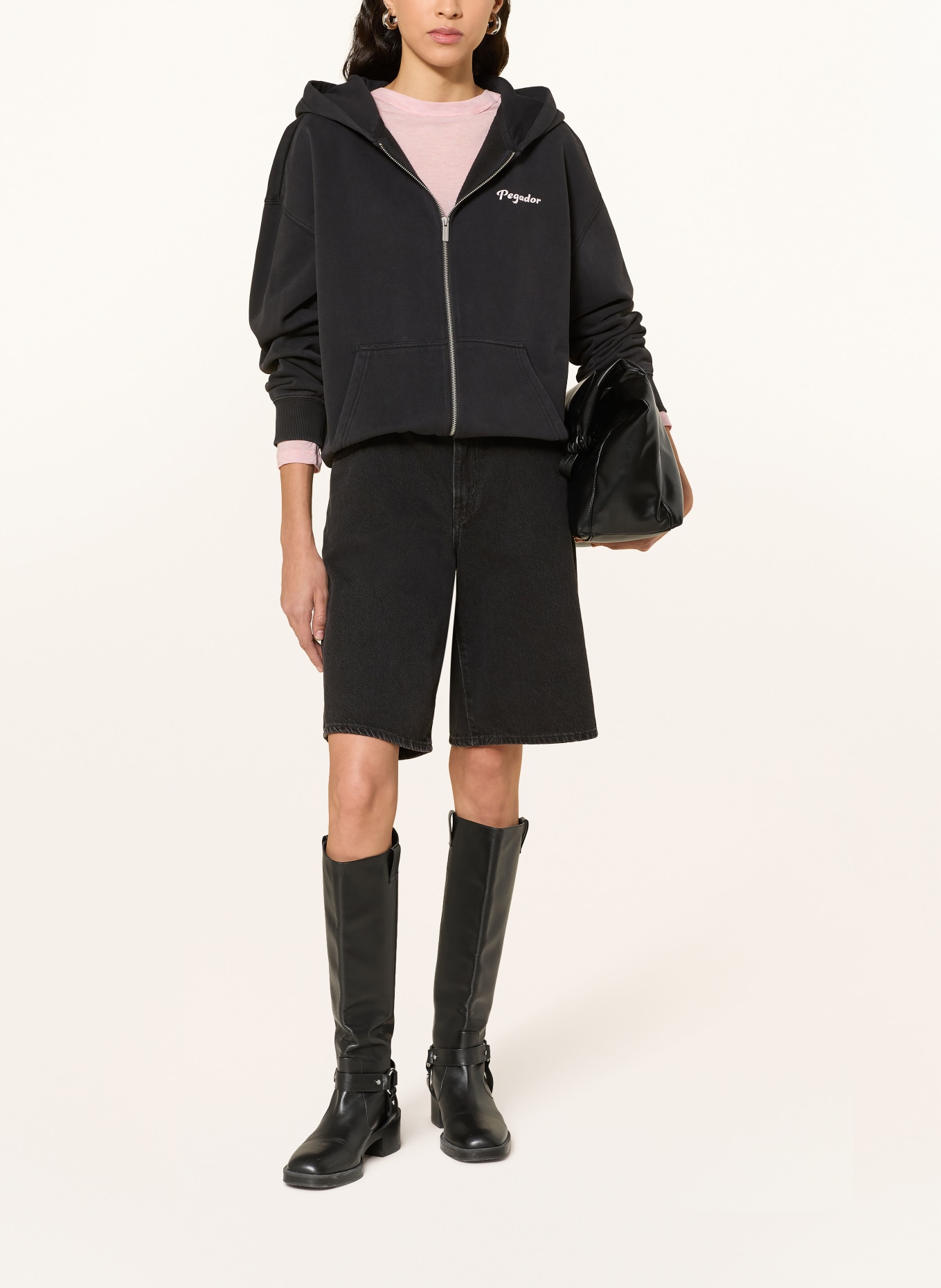 PEGADOR Sweatjacke BRIELLE: SCHWARZ