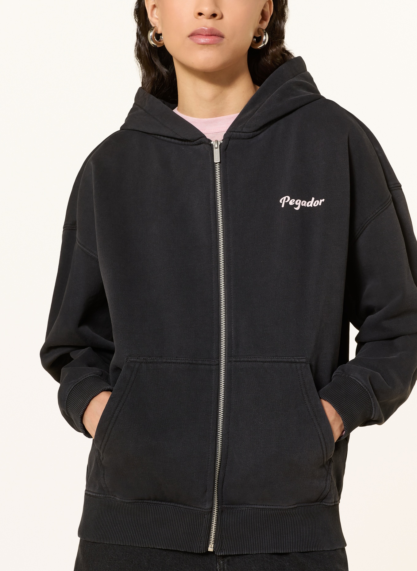 PEGADOR Sweatjacke BRIELLE: SCHWARZ