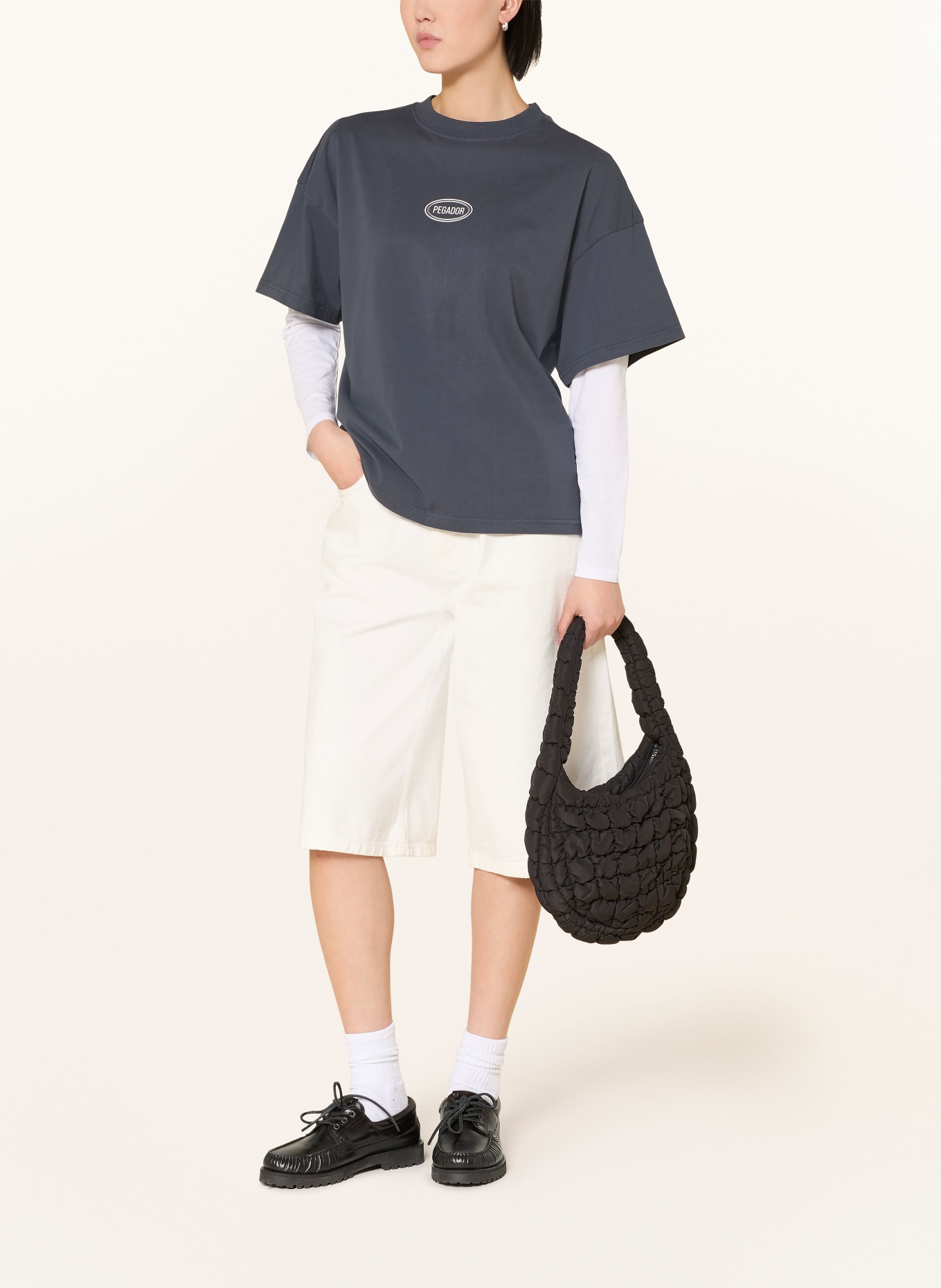 PEGADOR Koszulka oversize SORTELHA: GRANATOWY