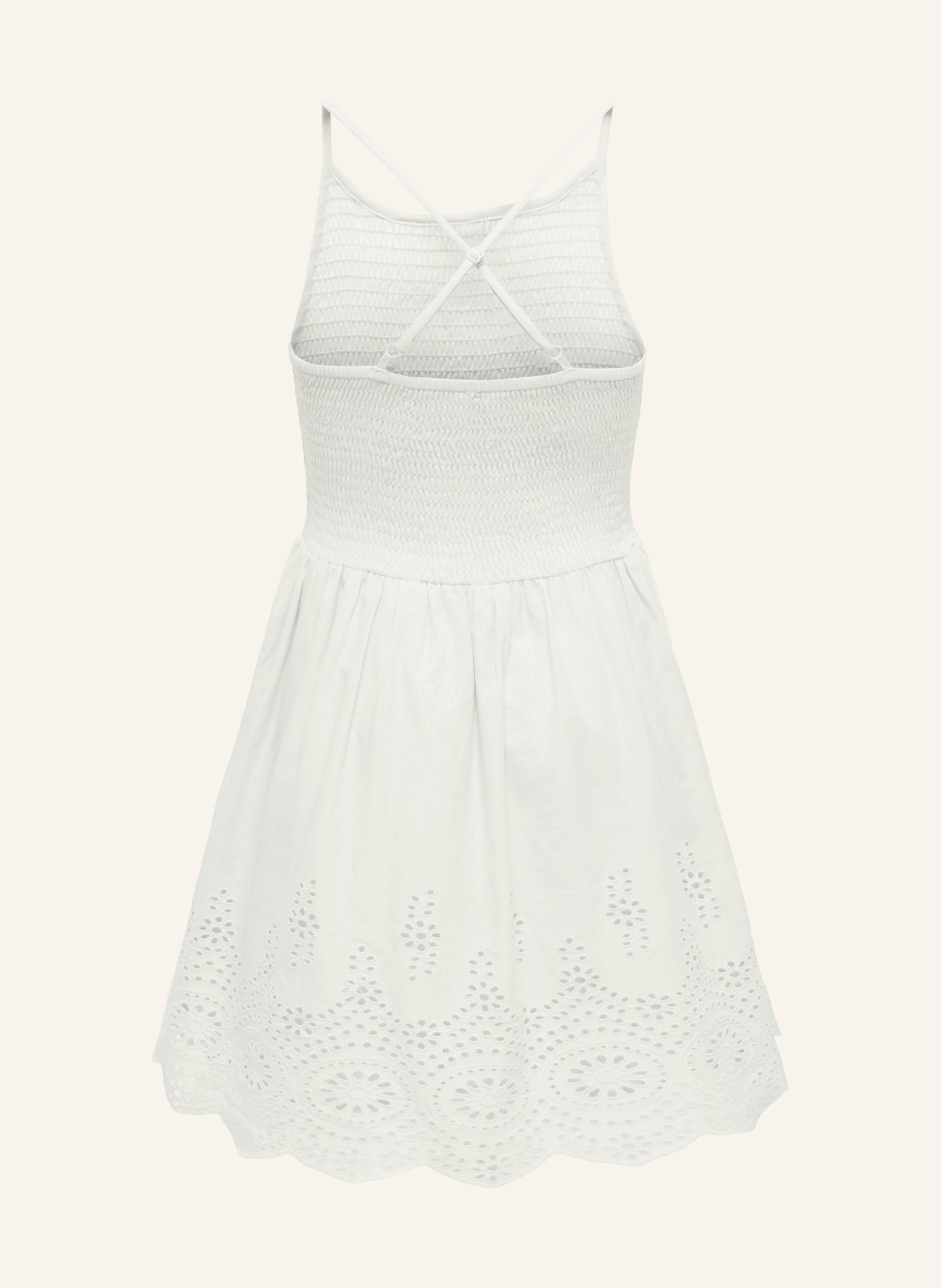 ONLY Jurk met opengewerkte kant: WIT