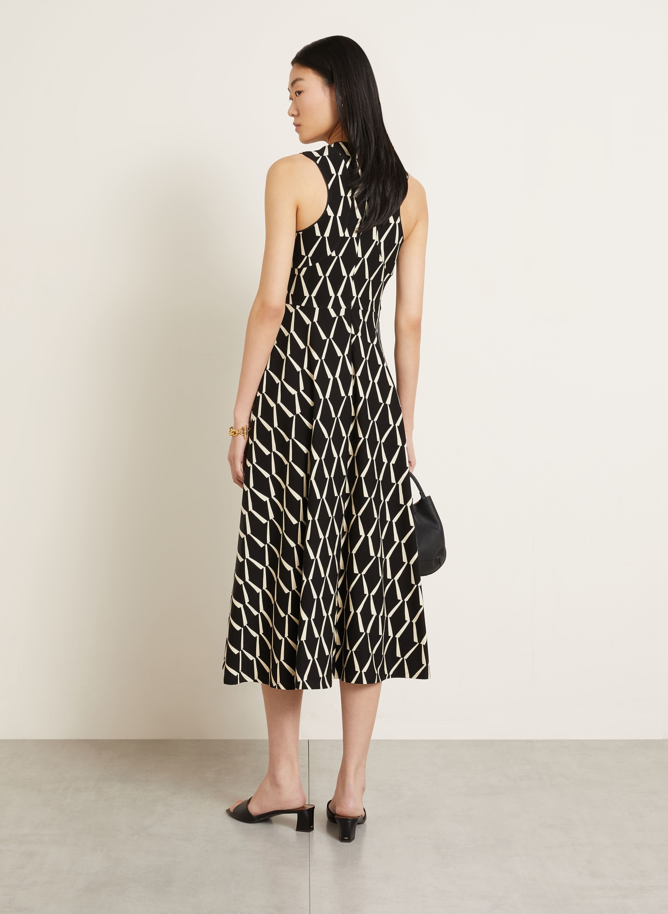 Max Mara Jerseykleid LAMPARA: SCHWARZ / CREME