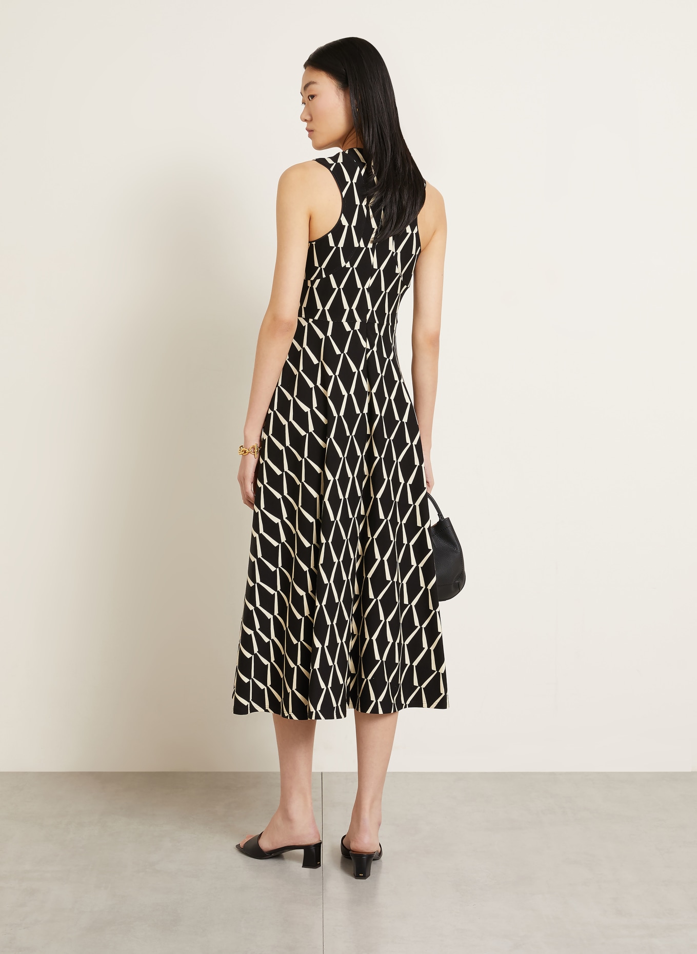 Max Mara Robe en jersey LAMPARA: NOIR / CRÈME