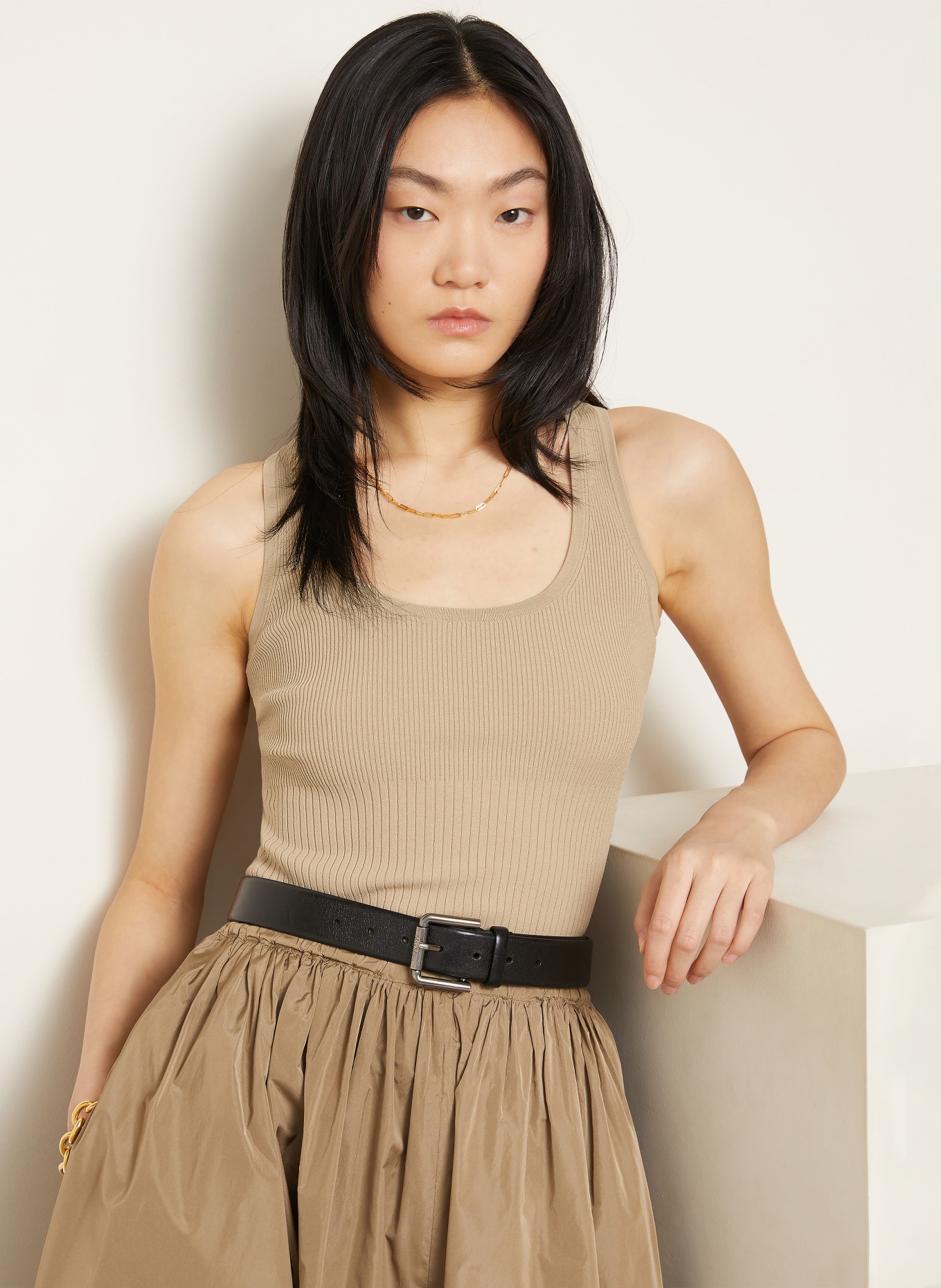 Max Mara Gebreide top GHIRO: BEIGE