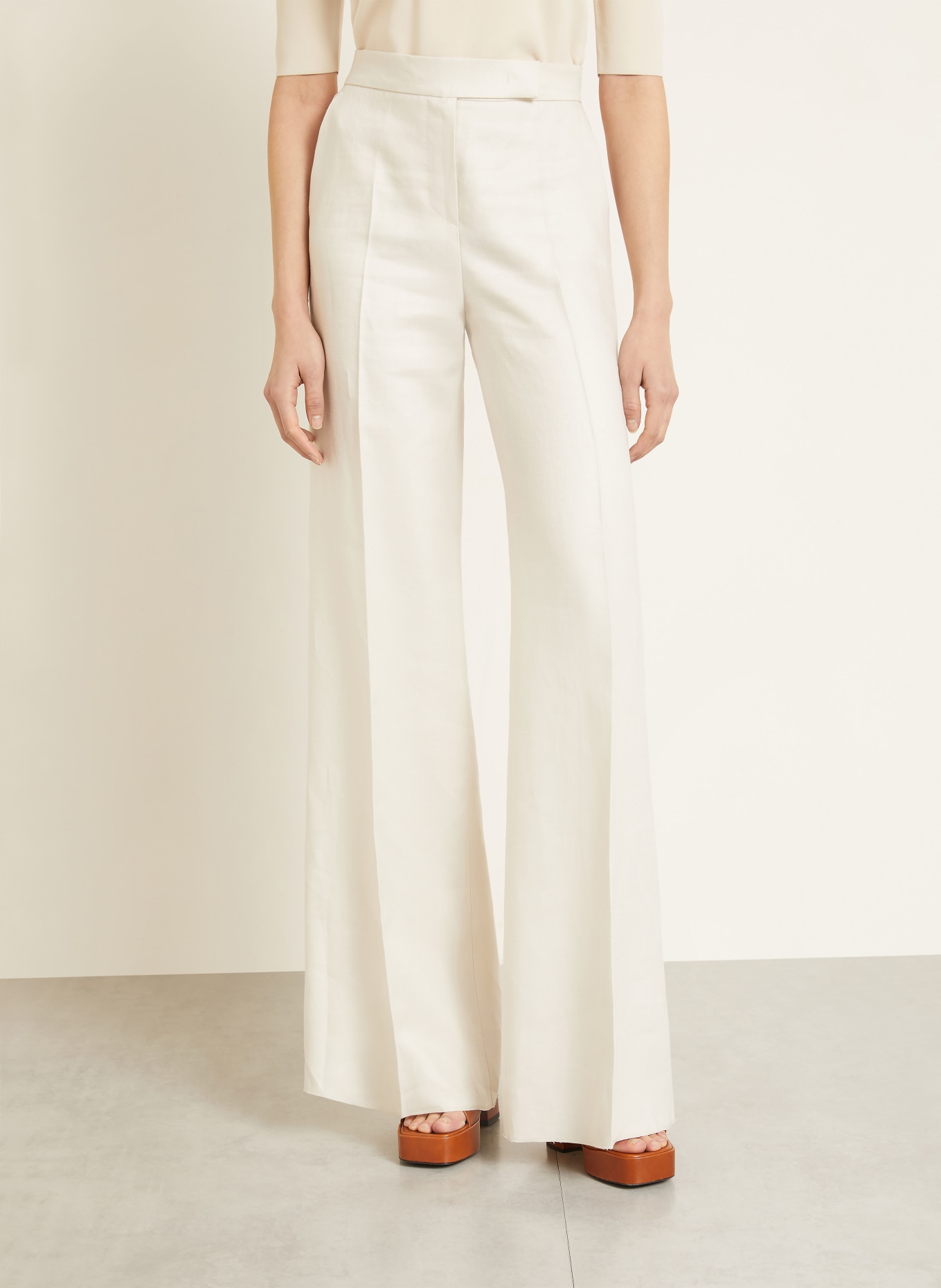 Max Mara Marlene-broek BADESSE van linnen: BEIGE