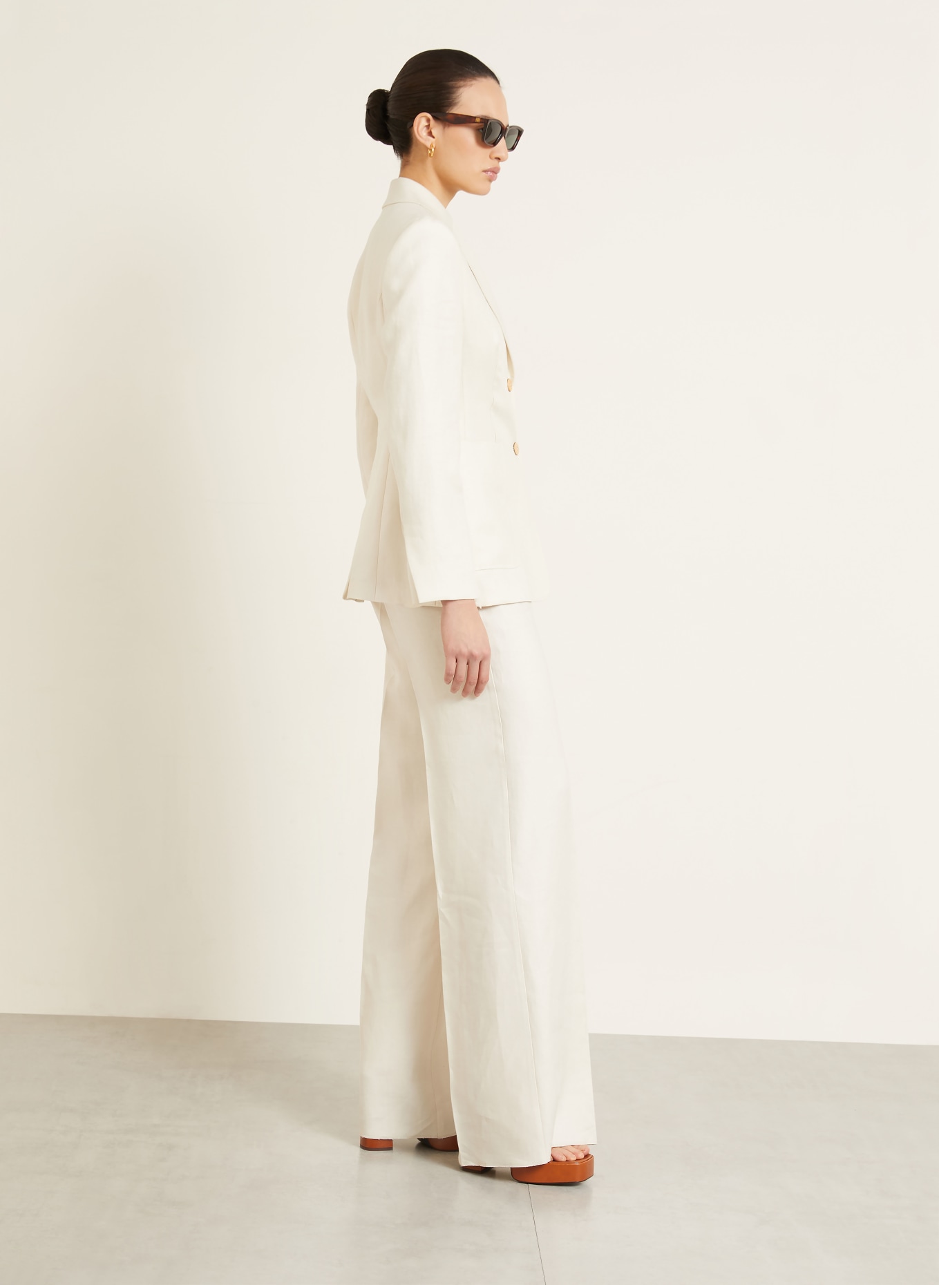 Max Mara Marlene-broek BADESSE van linnen: BEIGE