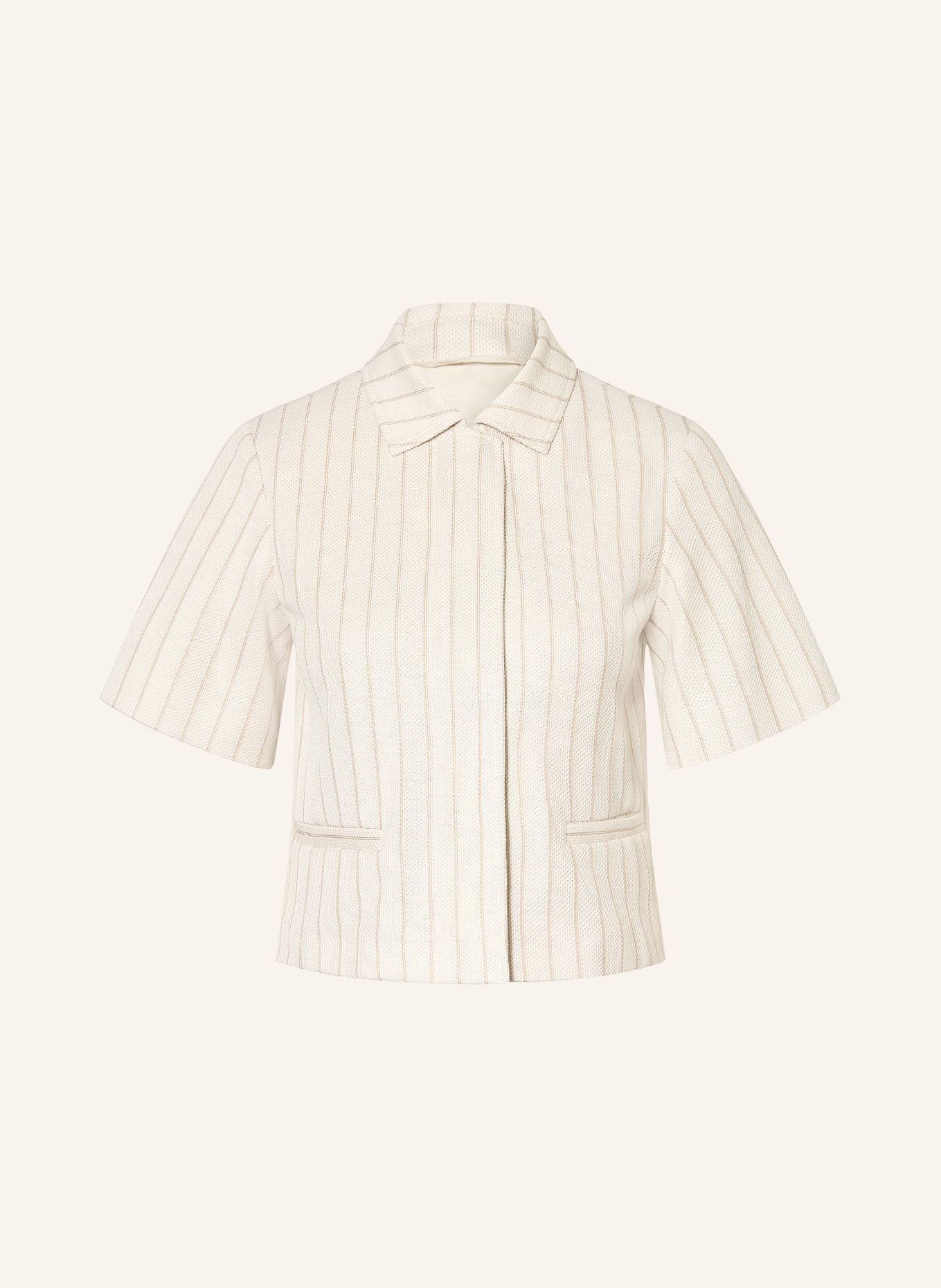 Max Mara Kastenjacke ANGIO: WEISS / TAUPE