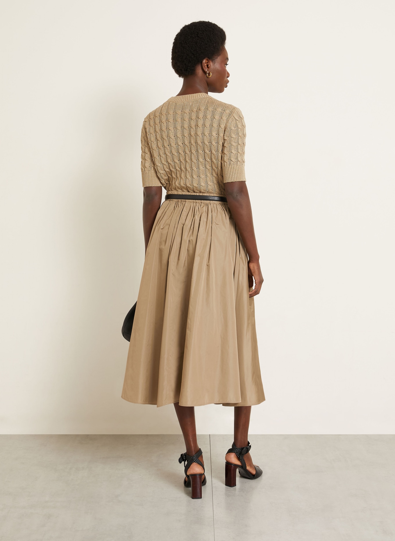 Max Mara Gebreid shirt TALAMO van linnen: BEIGE