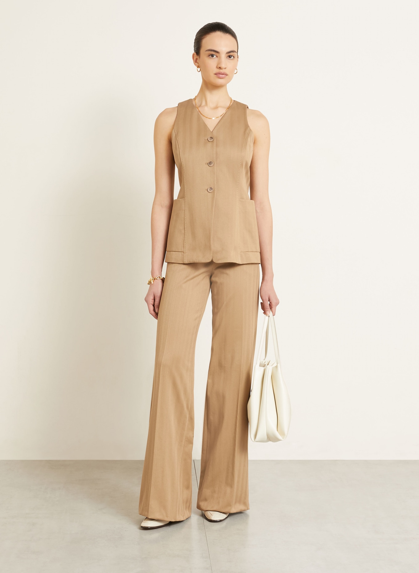 Max Mara OLIATO-broek van jersey: CAMEL
