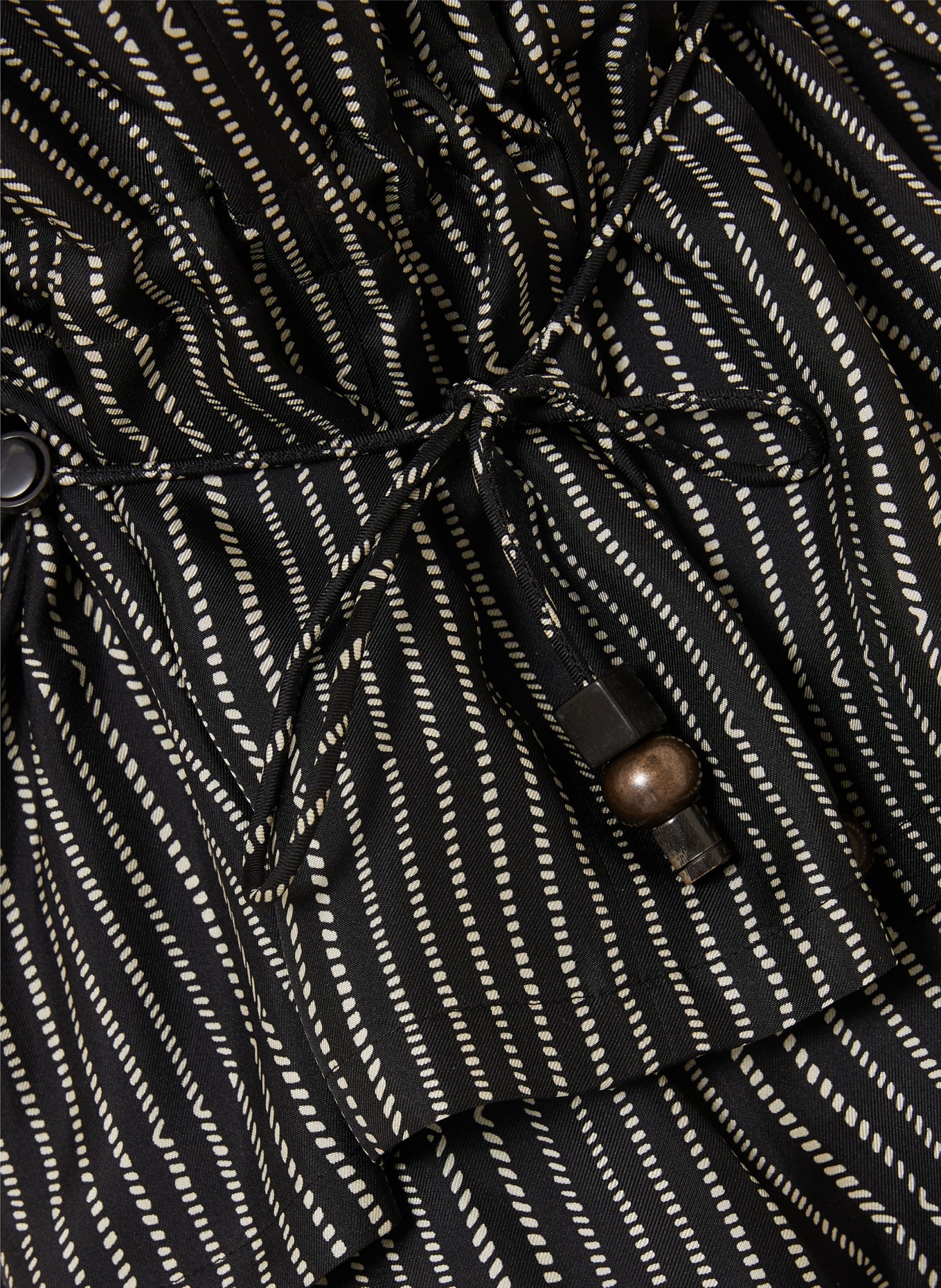 Max Mara Blusenshirt NORDICA aus Seide mit 3/4-Arm: SCHWARZ / WEISS