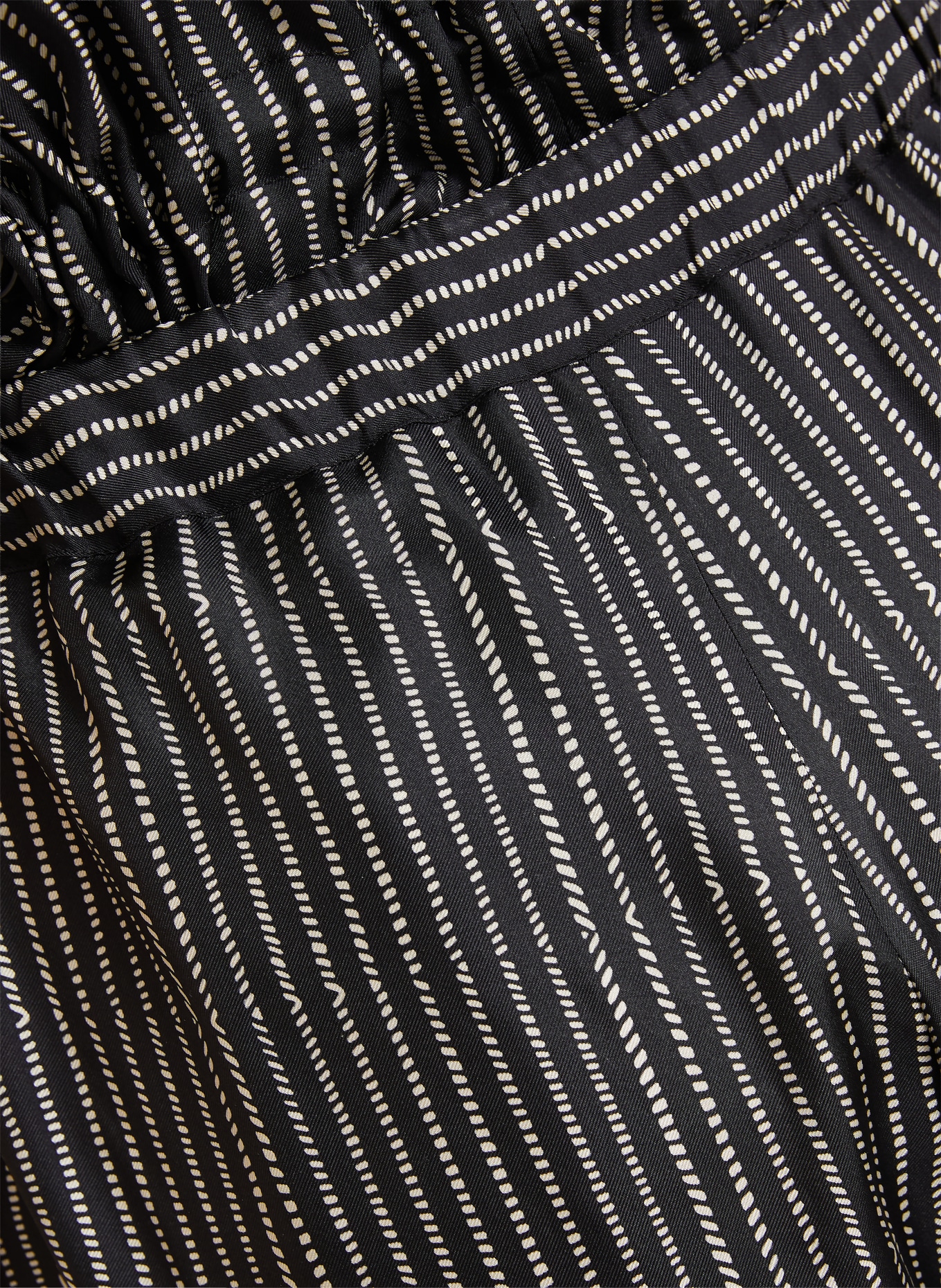 Max Mara Marlenehosen CLARINO aus Seide: SCHWARZ / ECRU