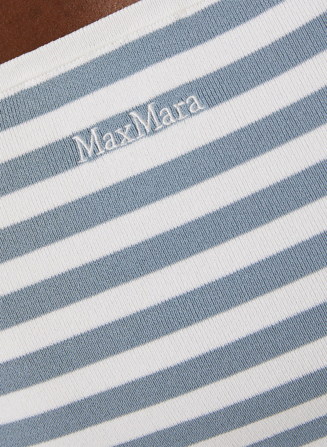 Max Mara Gebreide top CIPPO: WIT / BLAUWGRIJS