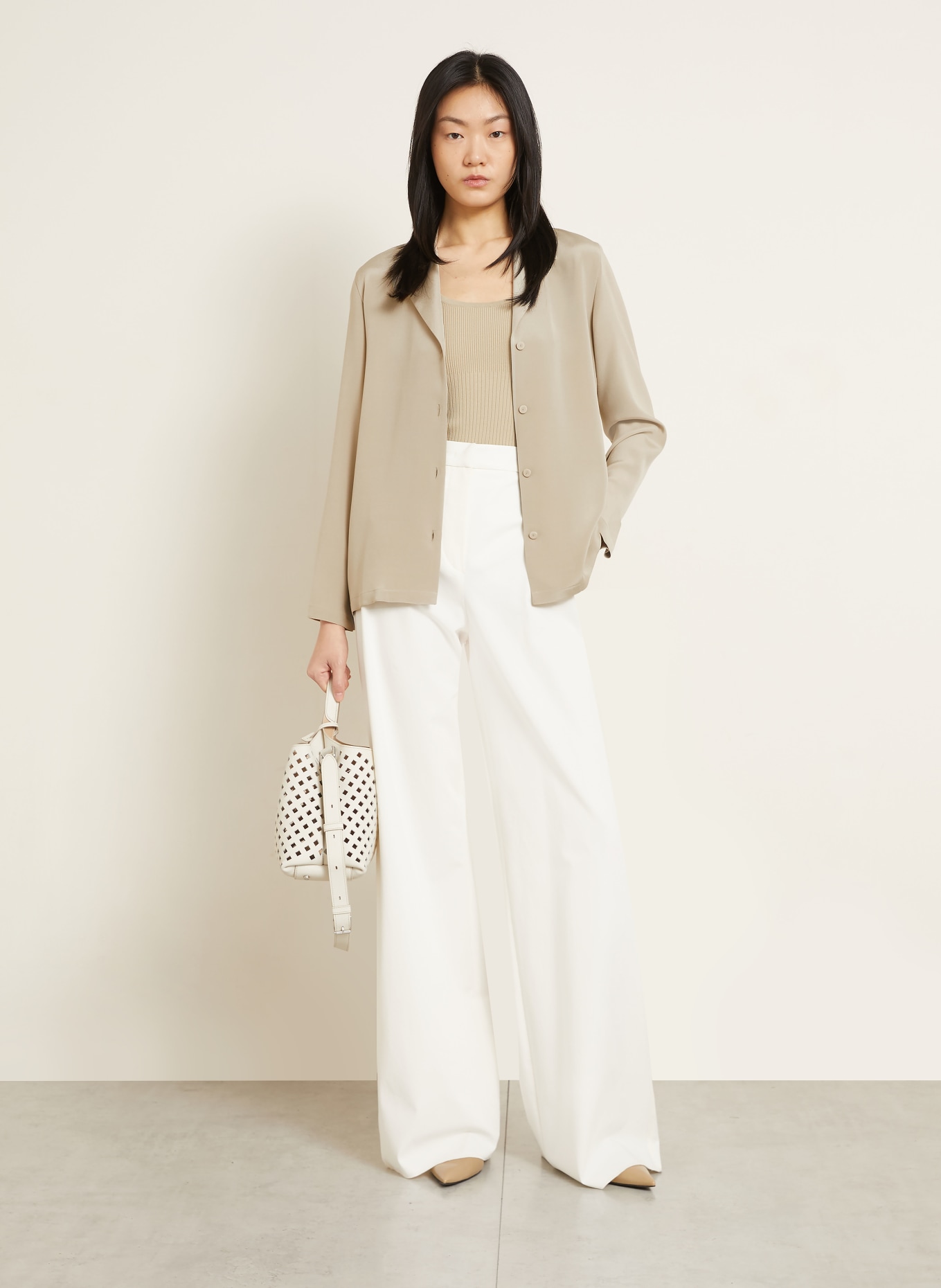 Max Mara Bluse AEDO aus Seide: BEIGE