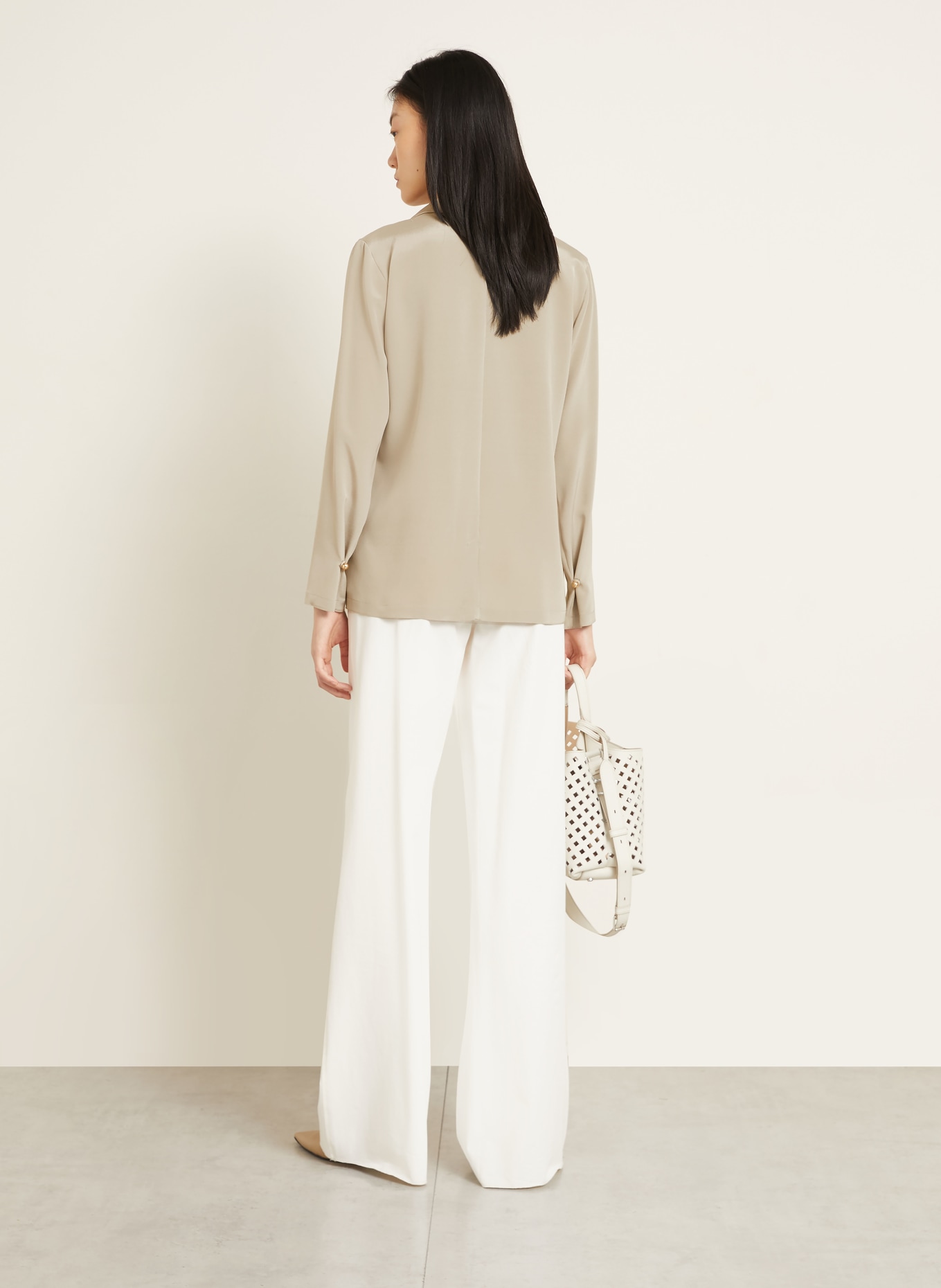Max Mara Bluse AEDO aus Seide: BEIGE