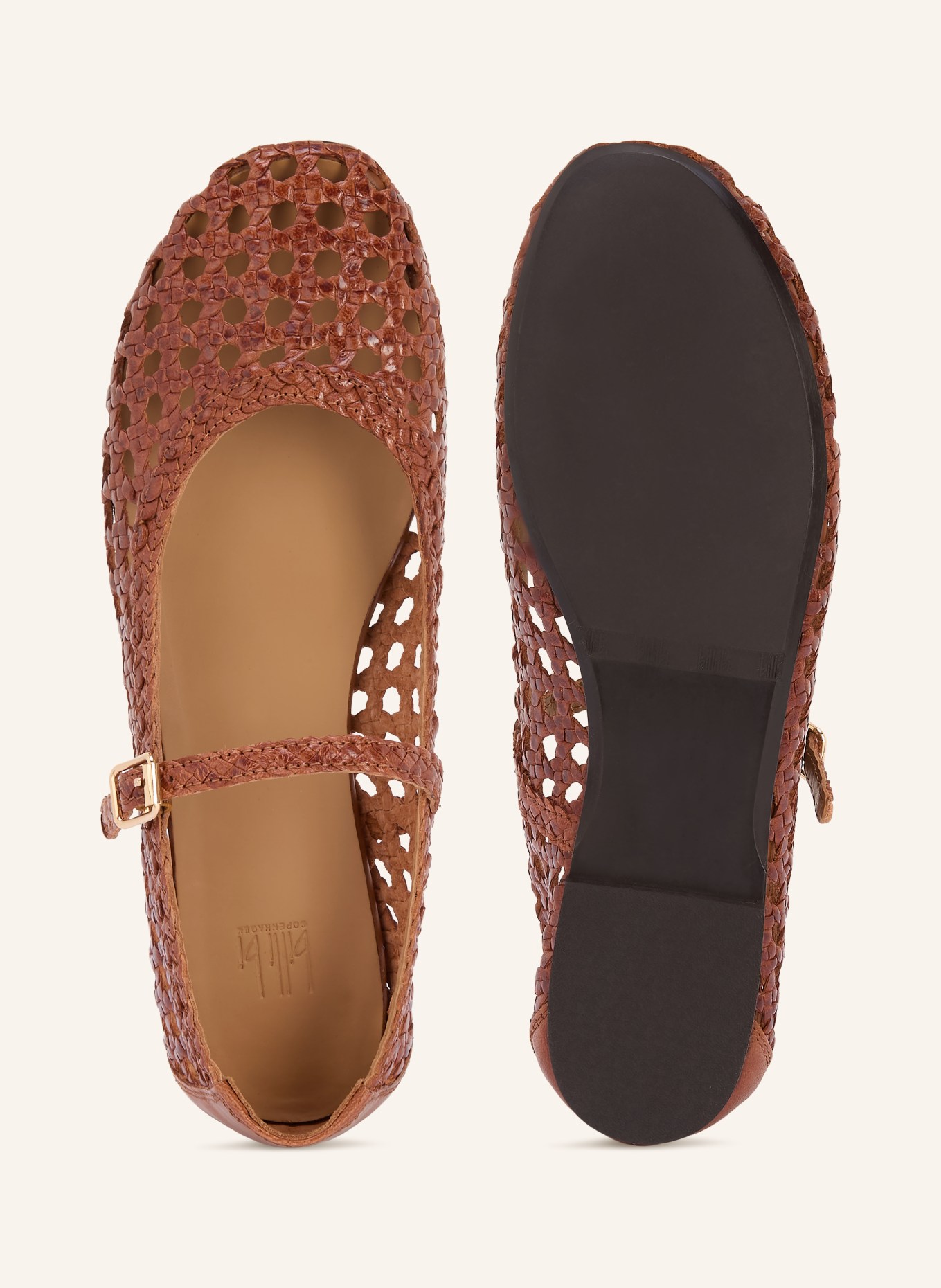 billi bi Ballerines Mary Jane: COGNAC