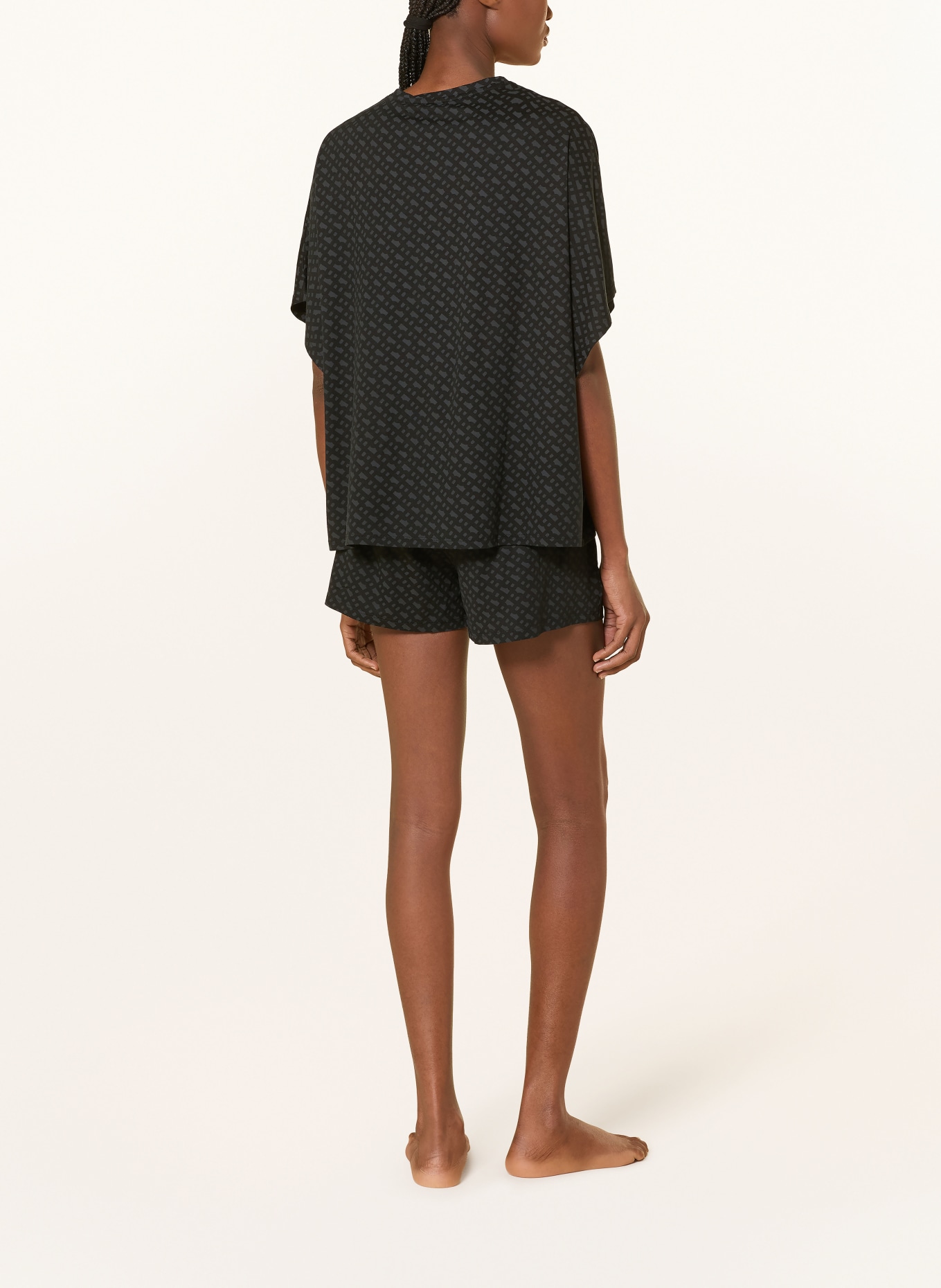 BOSS Slaapshort B LOGO: ZWART / GRIJS