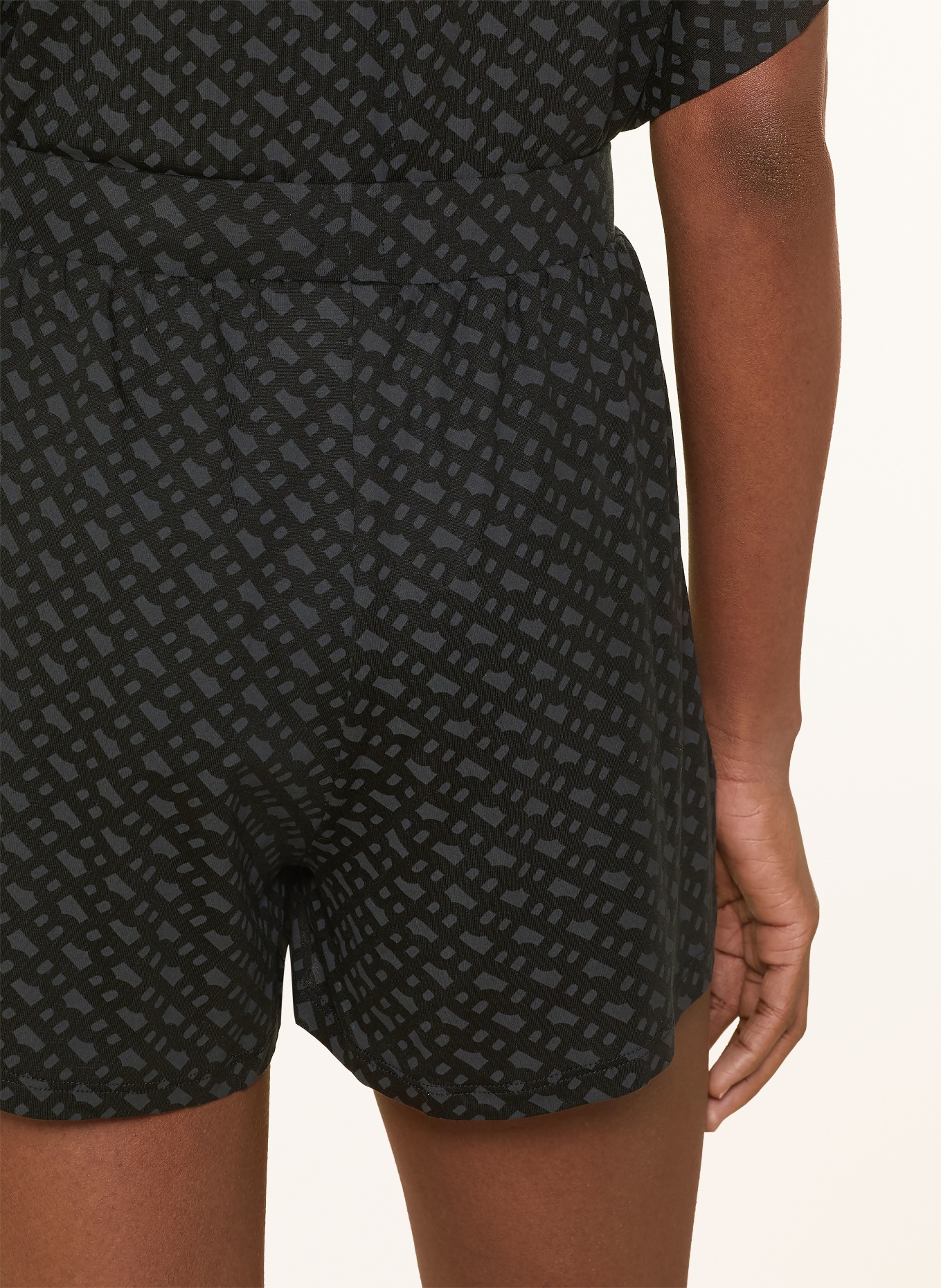 BOSS Slaapshort B LOGO: ZWART / GRIJS