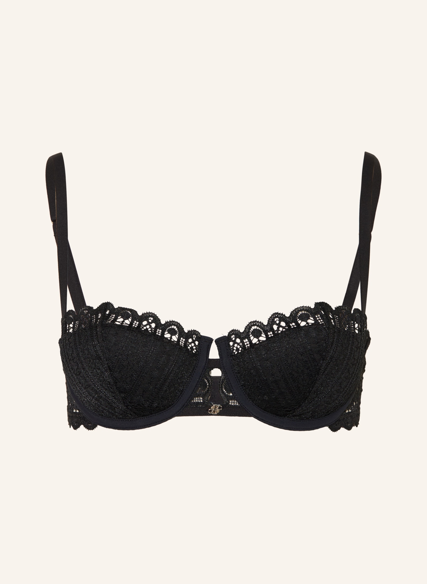 BOSS Soutien-gorge balconnet GUIPURE: NOIR