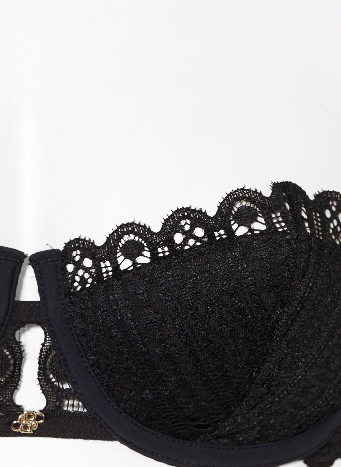 BOSS Soutien-gorge balconnet GUIPURE: NOIR