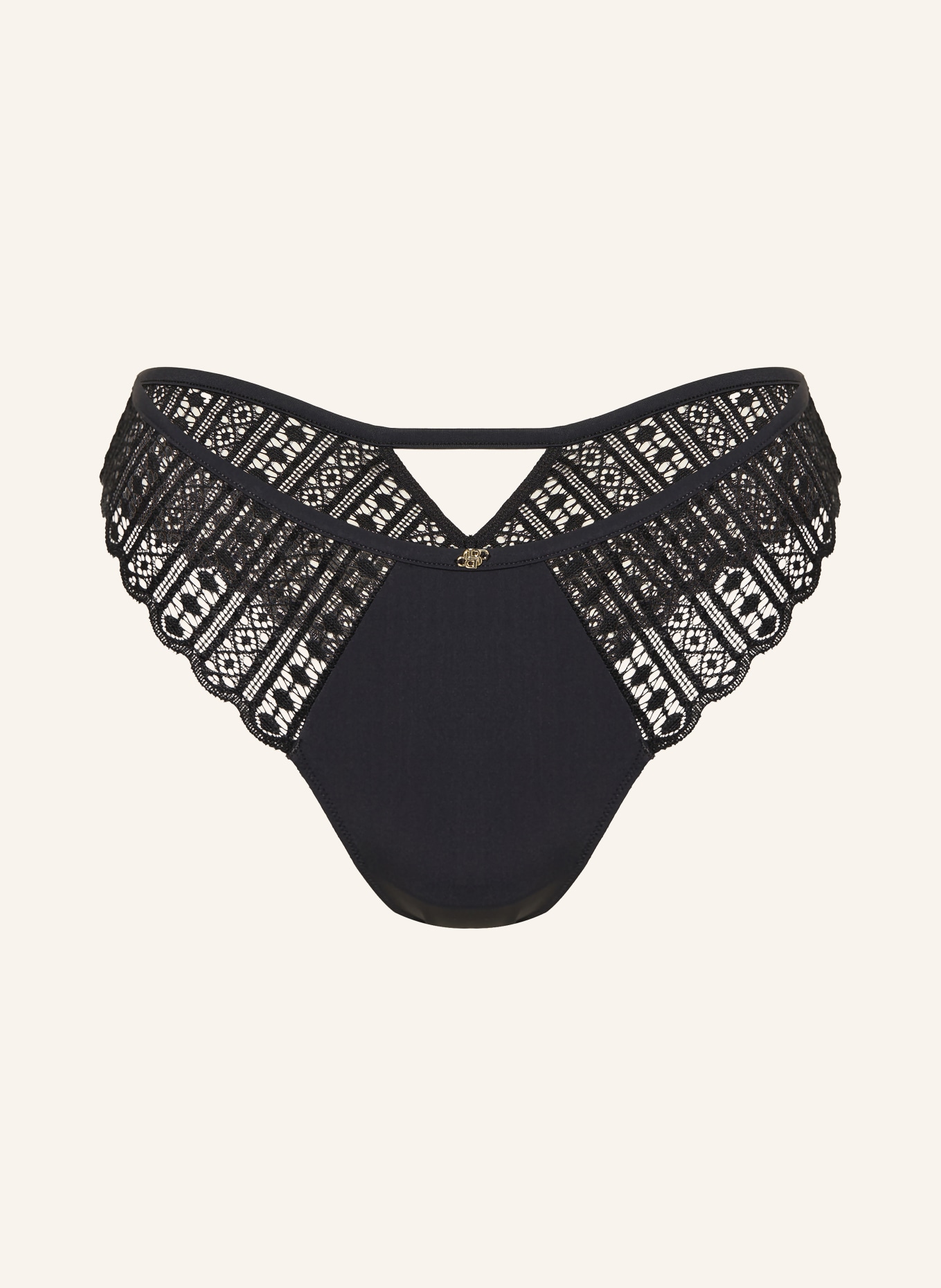 BOSS String GUIPURE avec découpe: NOIR