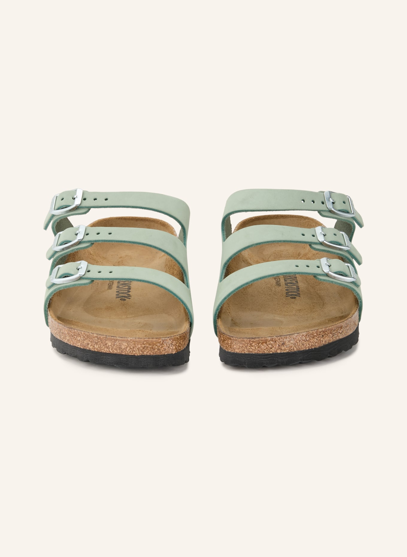 BIRKENSTOCK FLORIDA Mules: LIGHT GREEN