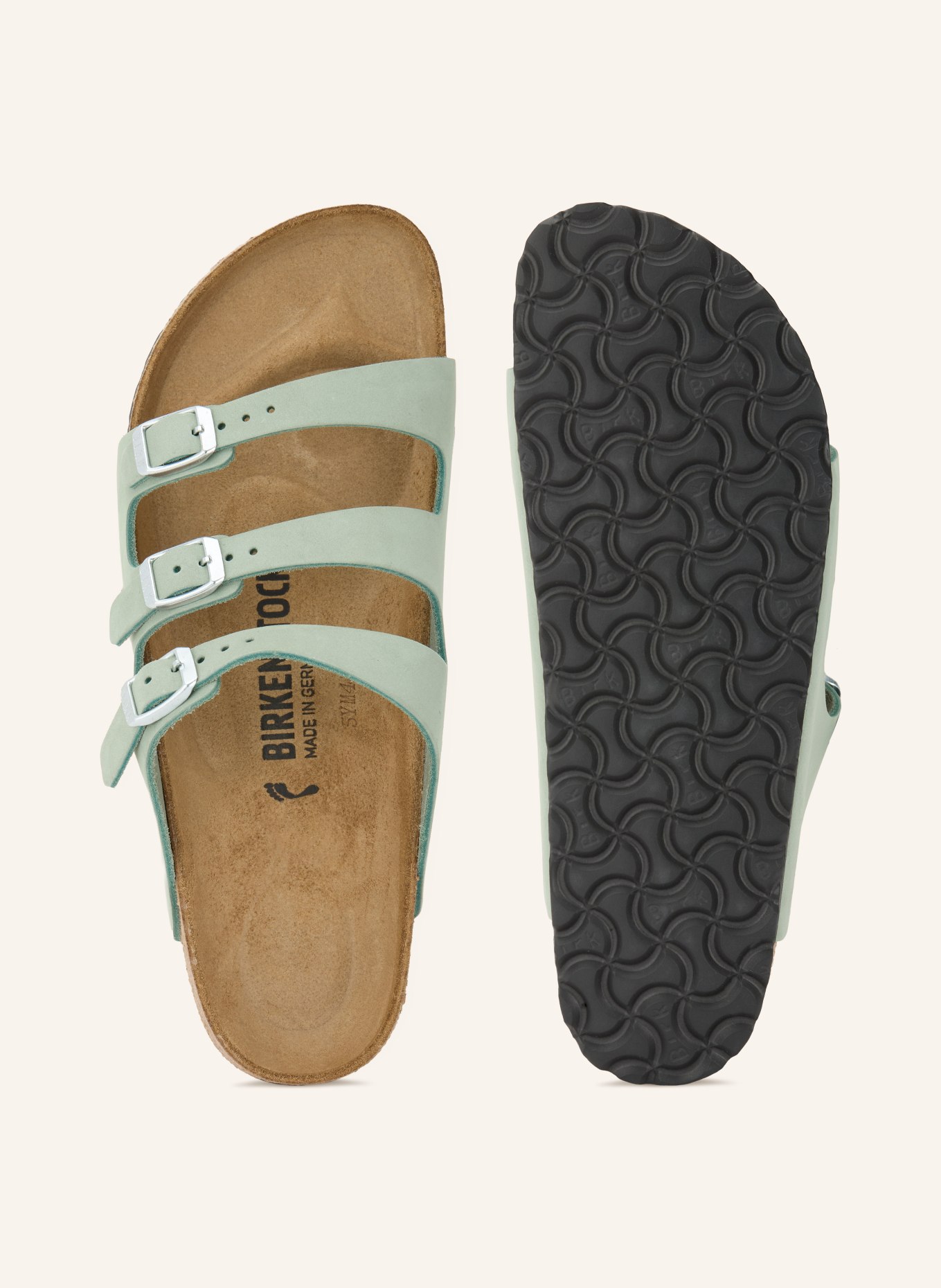 BIRKENSTOCK FLORIDA Mules: LIGHT GREEN