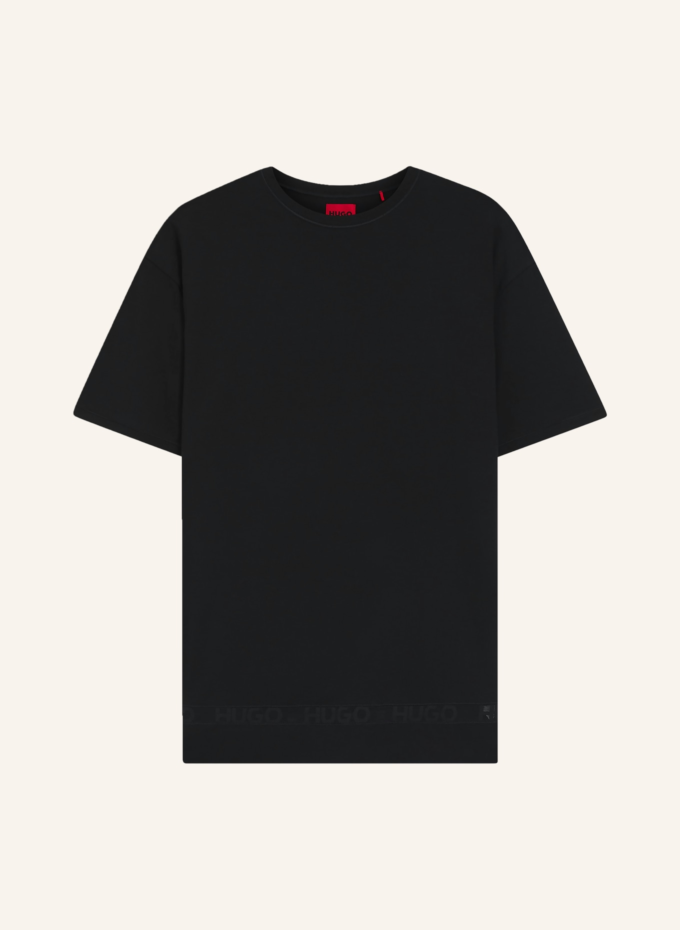 HUGO koszula nocna: CZARNY