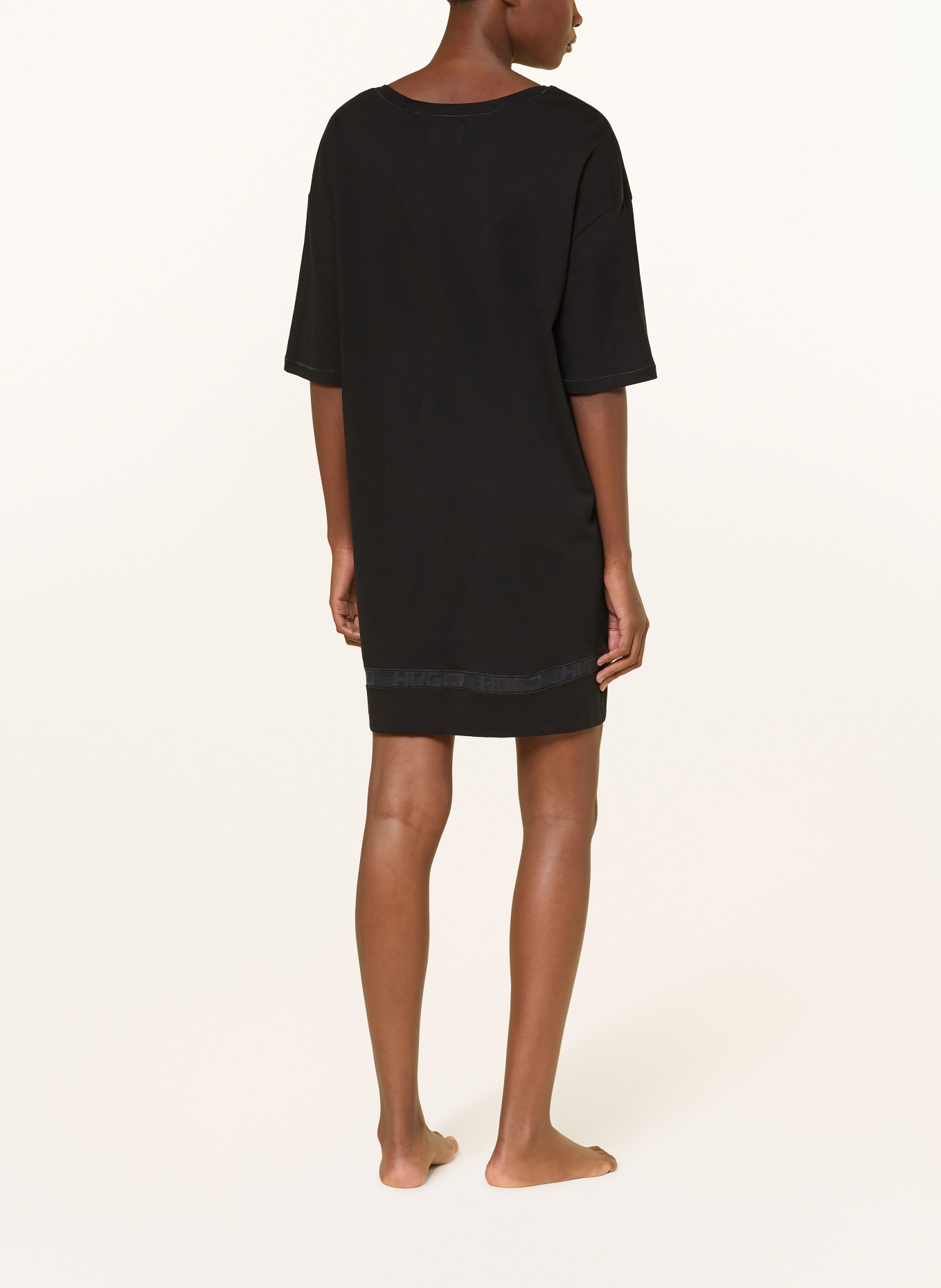 HUGO koszula nocna: CZARNY