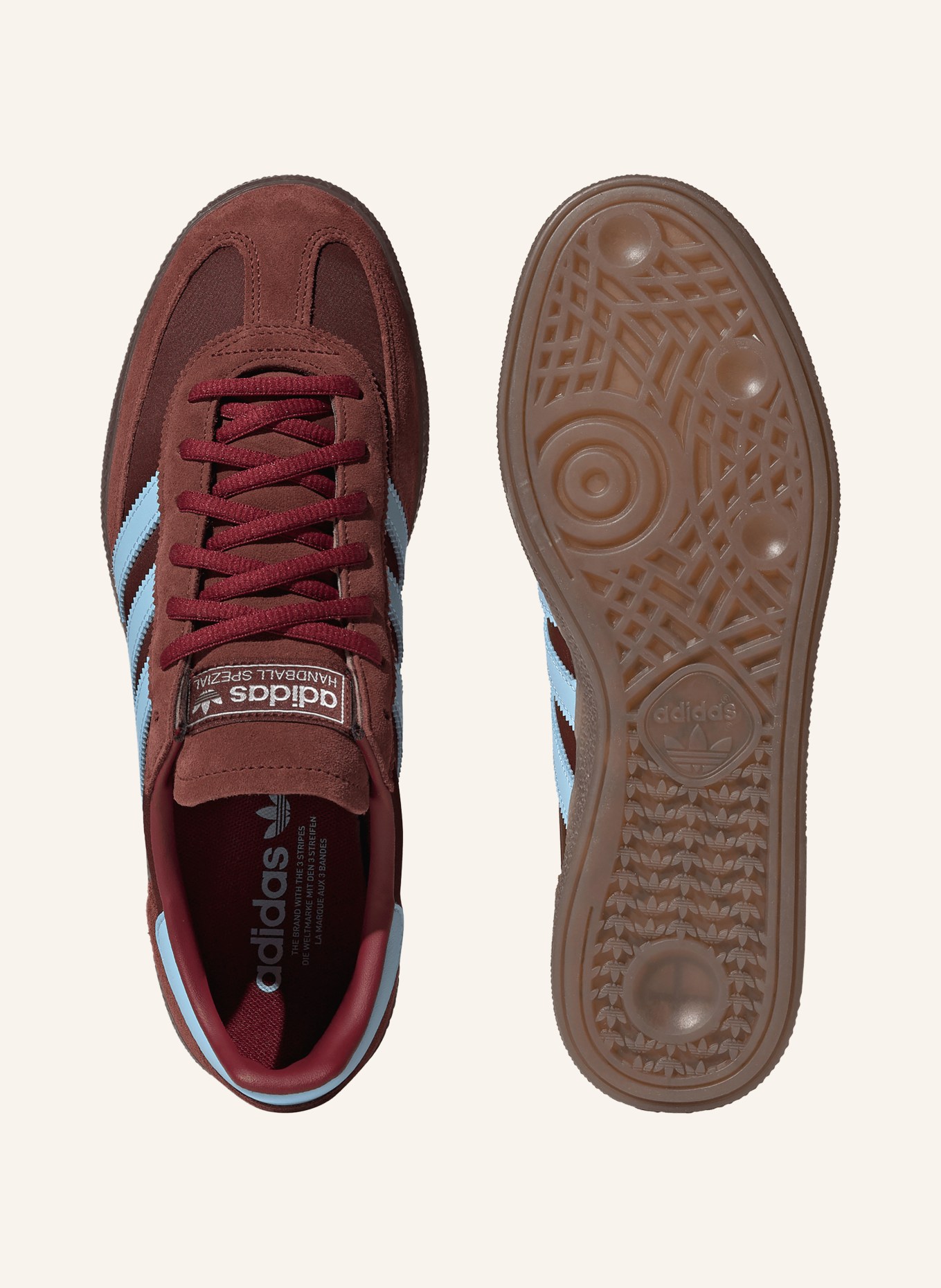 adidas Originals Buty sportowe SPECJALNE DO PIŁKI RĘCZNEJ: CIEMNOCZERWONY / BRĄZOWY / JASNONIEBIESKI