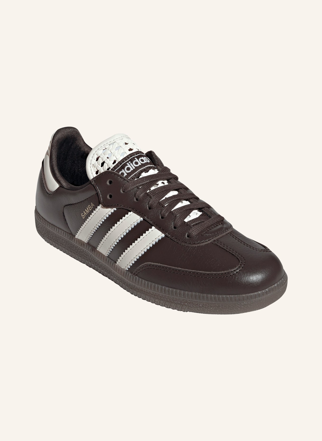 adidas Originals Trampki SAMBA OG: CIEMNOBRĄZOWY / ZŁOTY / BIAŁY