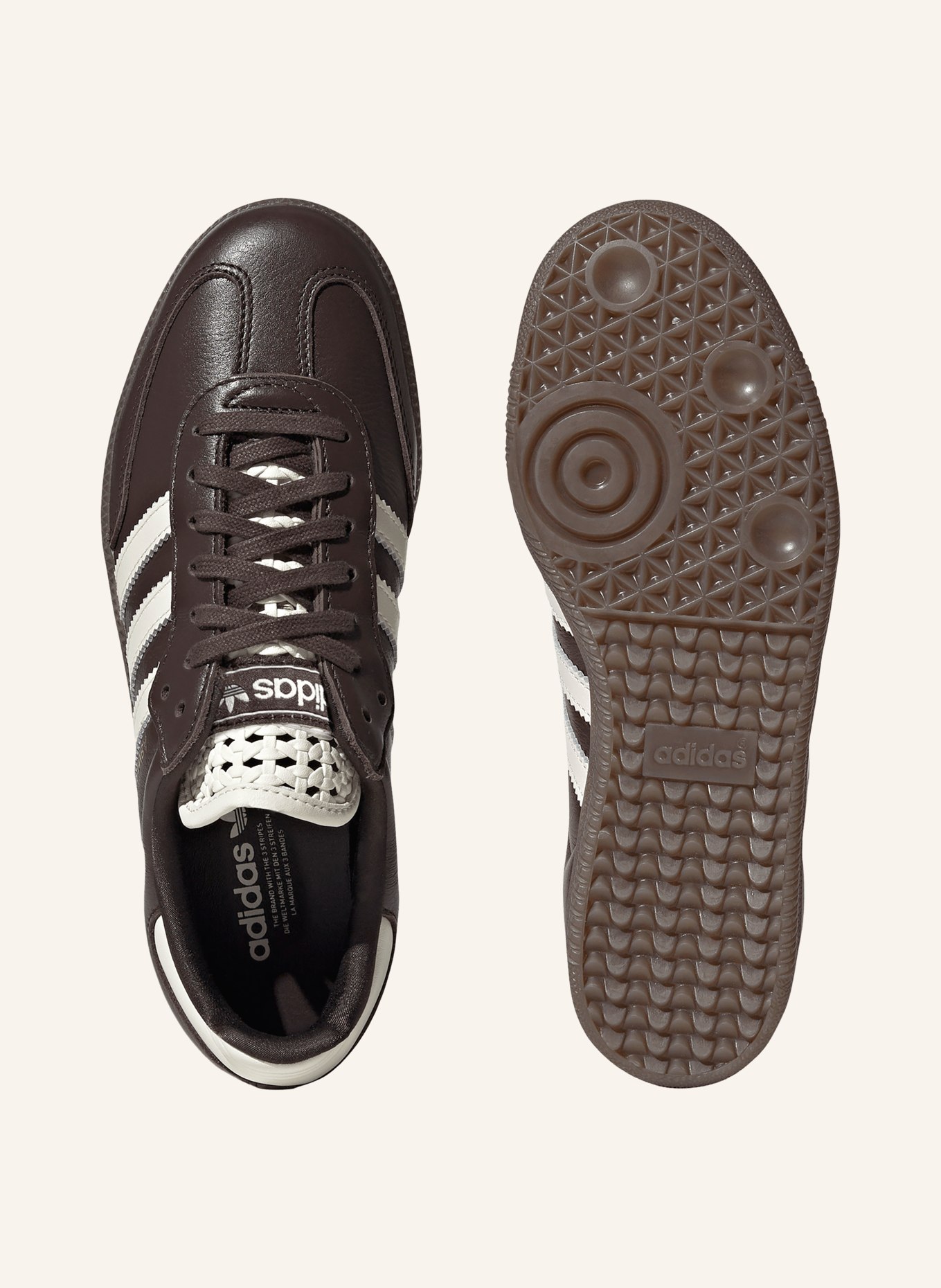 adidas Originals Trampki SAMBA OG: CIEMNOBRĄZOWY / ZŁOTY / BIAŁY