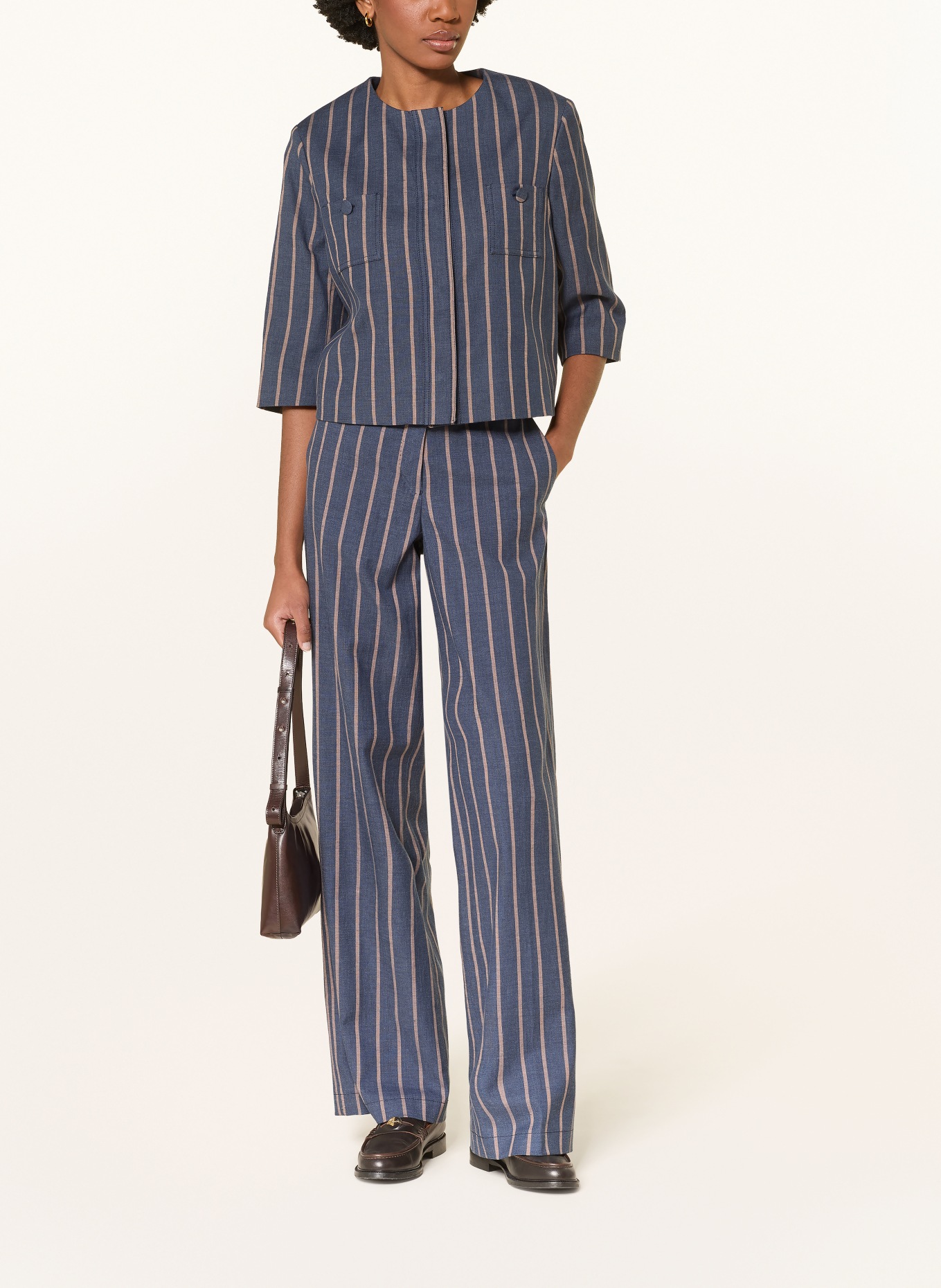 pamela henson Marlenehose: DUNKELBLAU / BEIGE