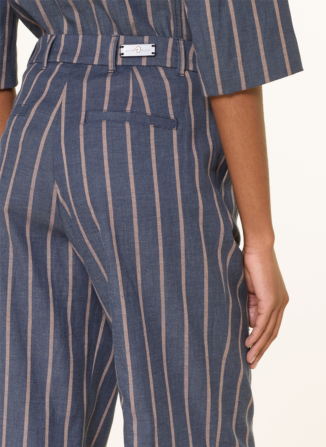 pamela henson Marlenehose: DUNKELBLAU / BEIGE