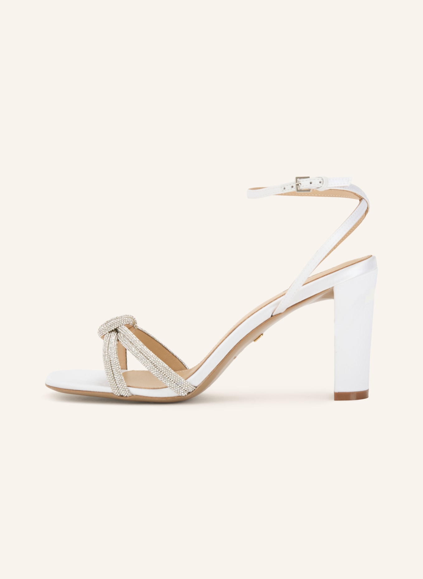 Lola Cruz Sandaletten ALICE mit Schmucksteinen: WEISS / SILBER