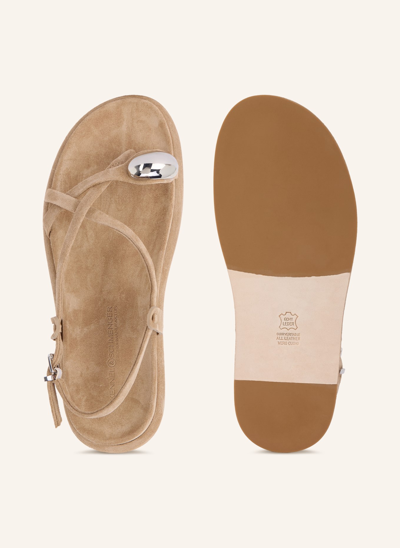 KENNEL & SCHMENGER Zehentrenner AILY: BEIGE / SILBER