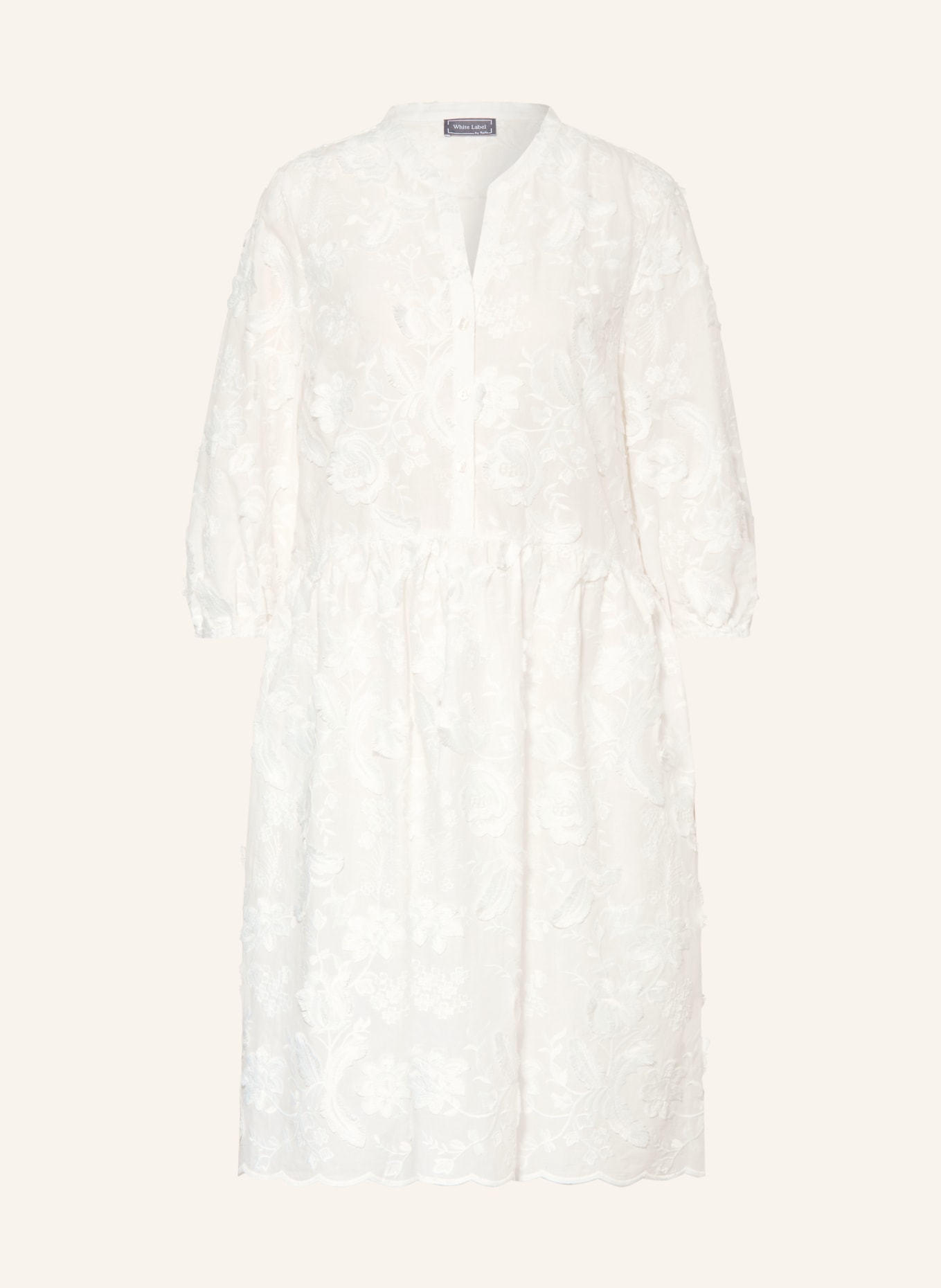 White Label Robe à manches 3/4: BLANC