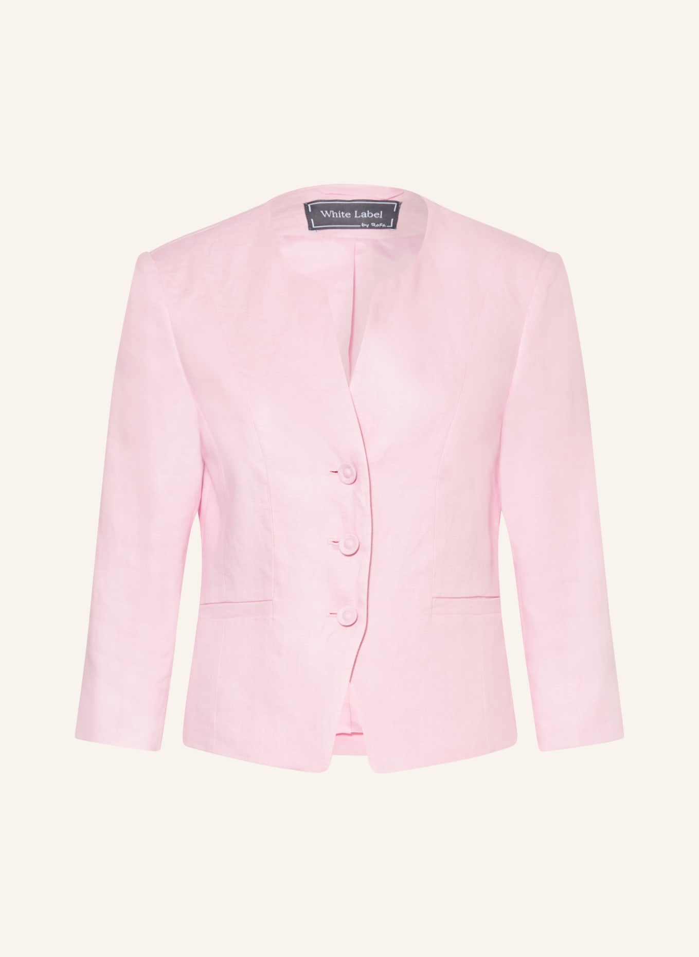 White Label Leinenblazer mit 3/4-Arm: ROSA