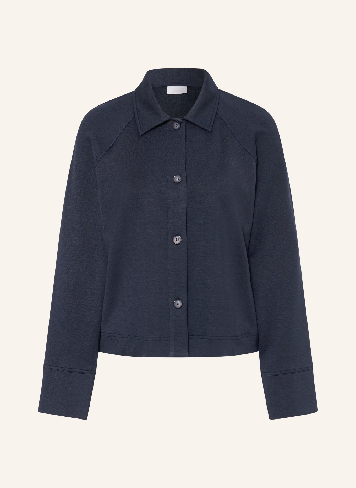 DESOTO SINA-blouse van jersey: DONKERBLAUW