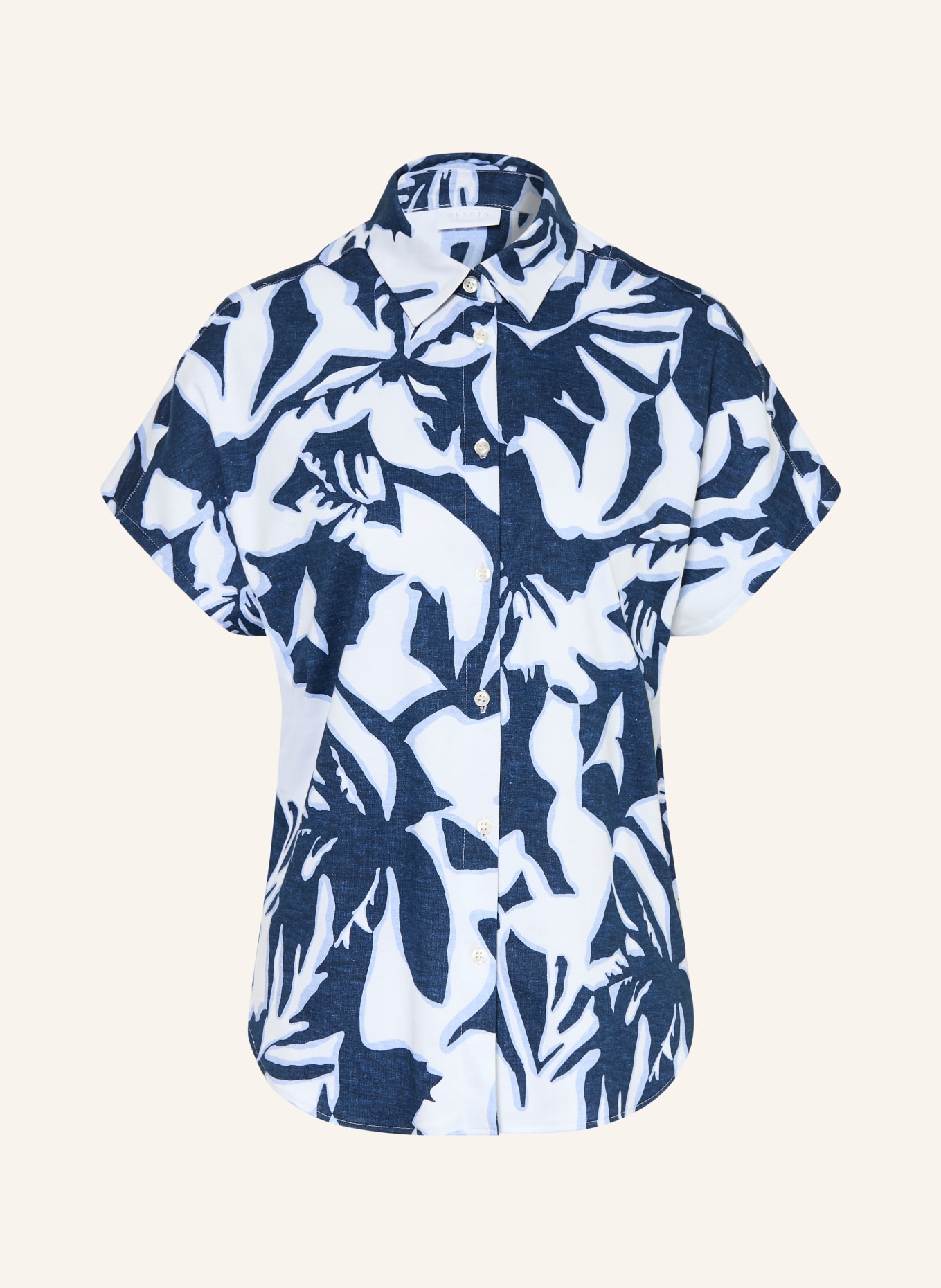 DESOTO Hemdbluse FLORINE: DUNKELBLAU / HELLBLAU / WEISS