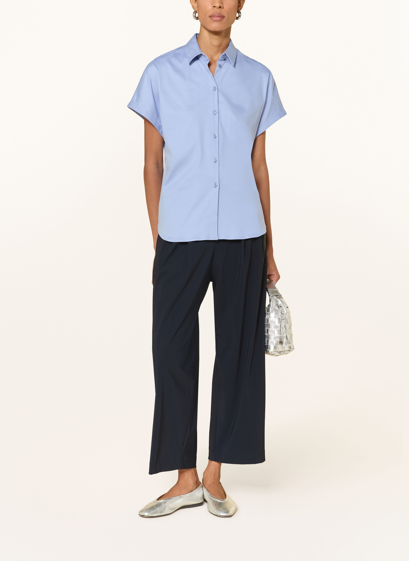 DESOTO Hemdbluse FLORINE aus Jersey: BLAU