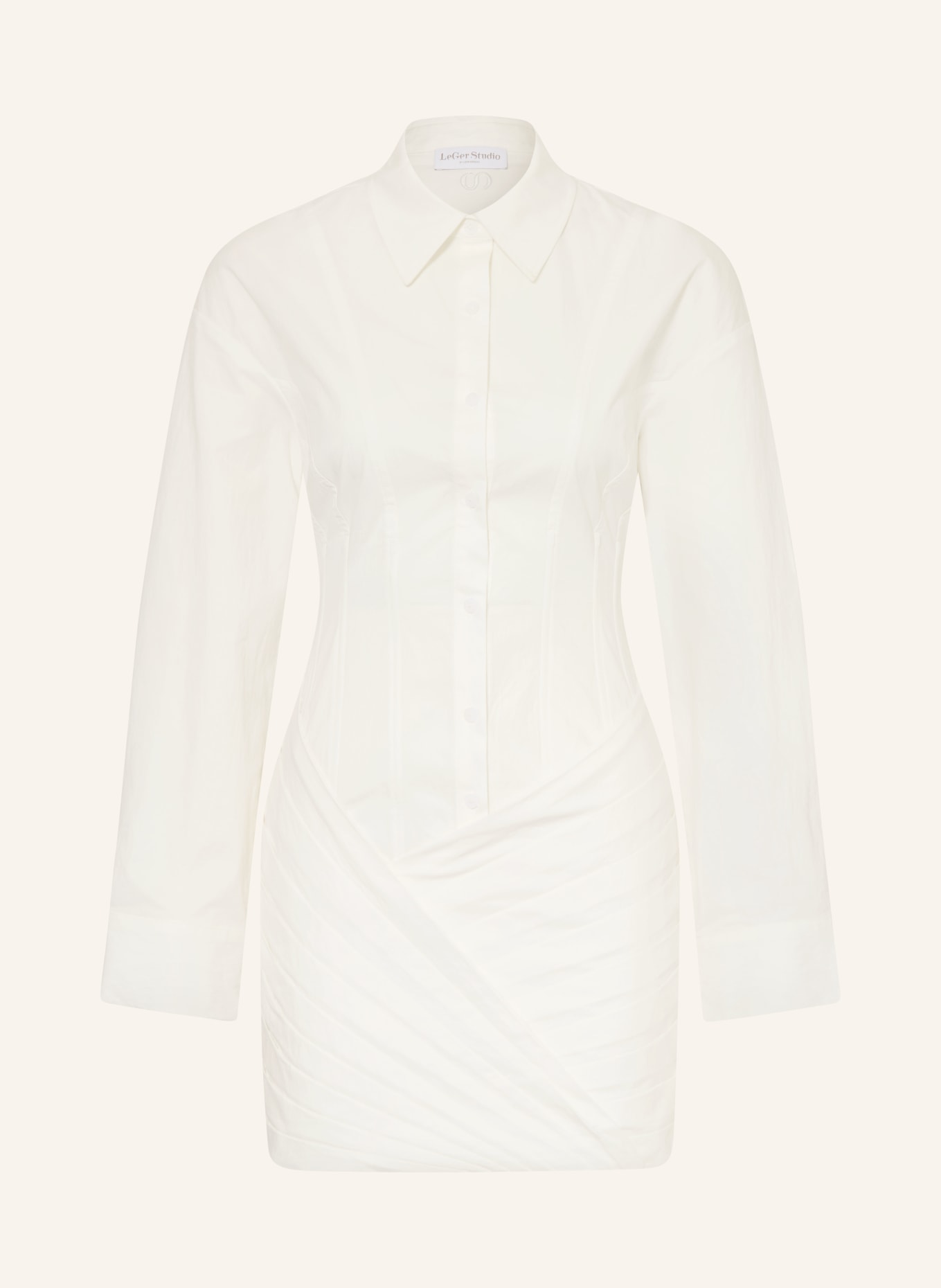 LeGer Studio Overhemdjurk ESMA: WIT