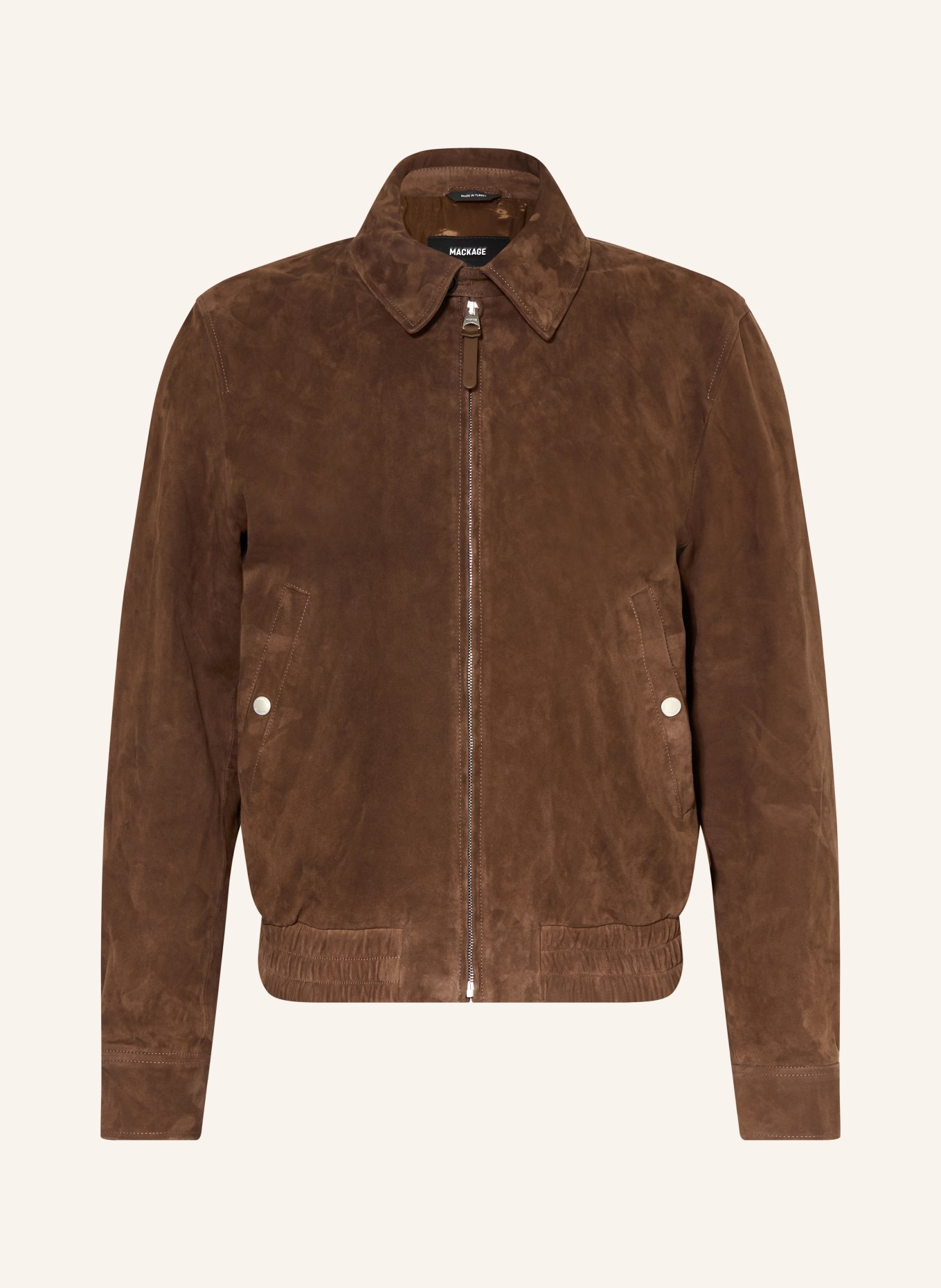 Mackage GIOVANNI Leather Jacket: BROWN