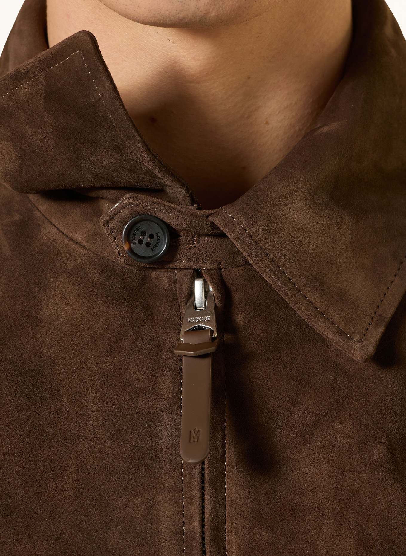 Mackage GIOVANNI Leather Jacket: BROWN