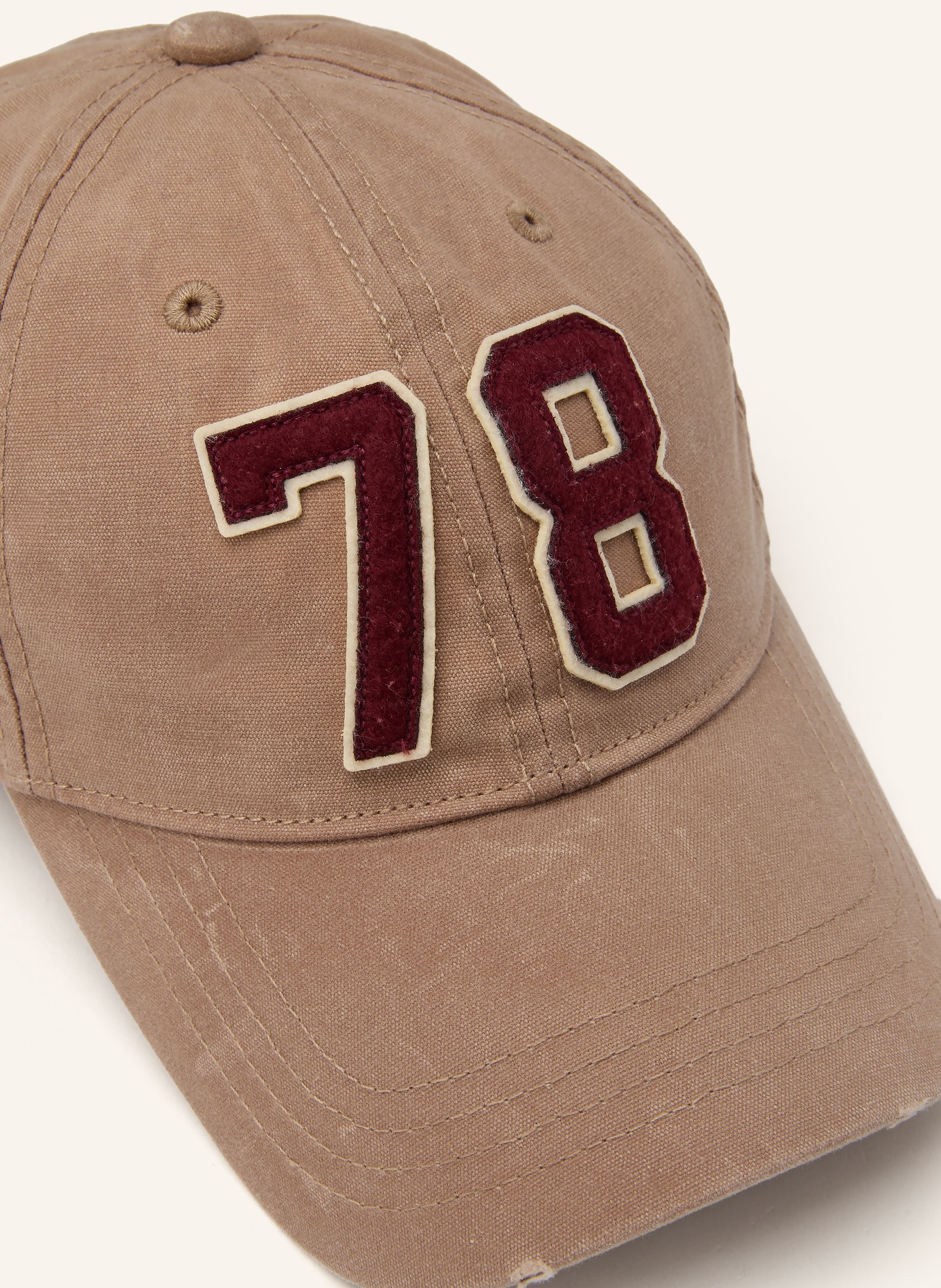 GOLDEN GOOSE Casquette JOURNEY: BEIGE / MARRON FONCÉ